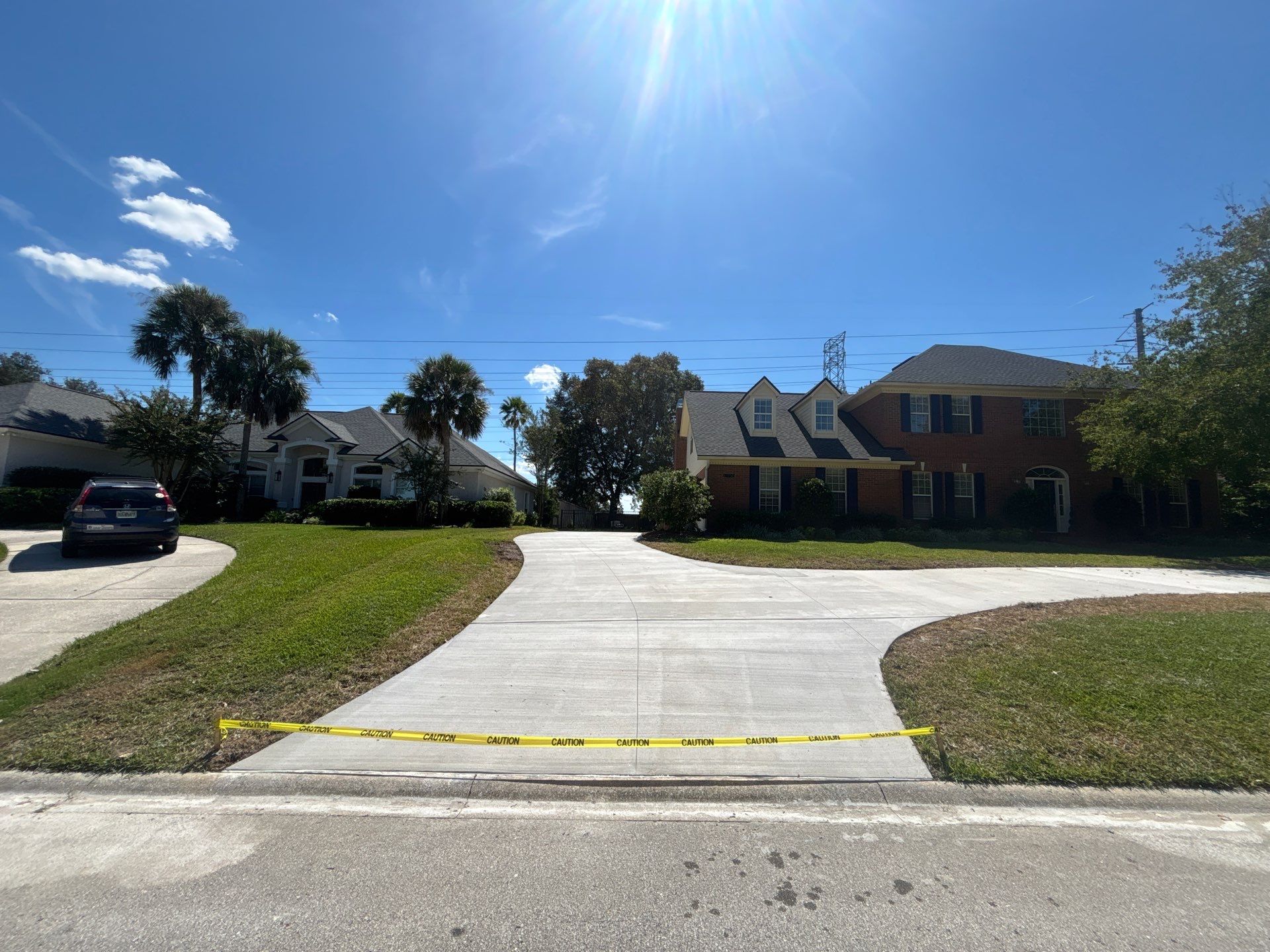 Driveway Replacement ON A HILL in Jacksonville, Florida by Burlington Concrete & Asphalt Inc