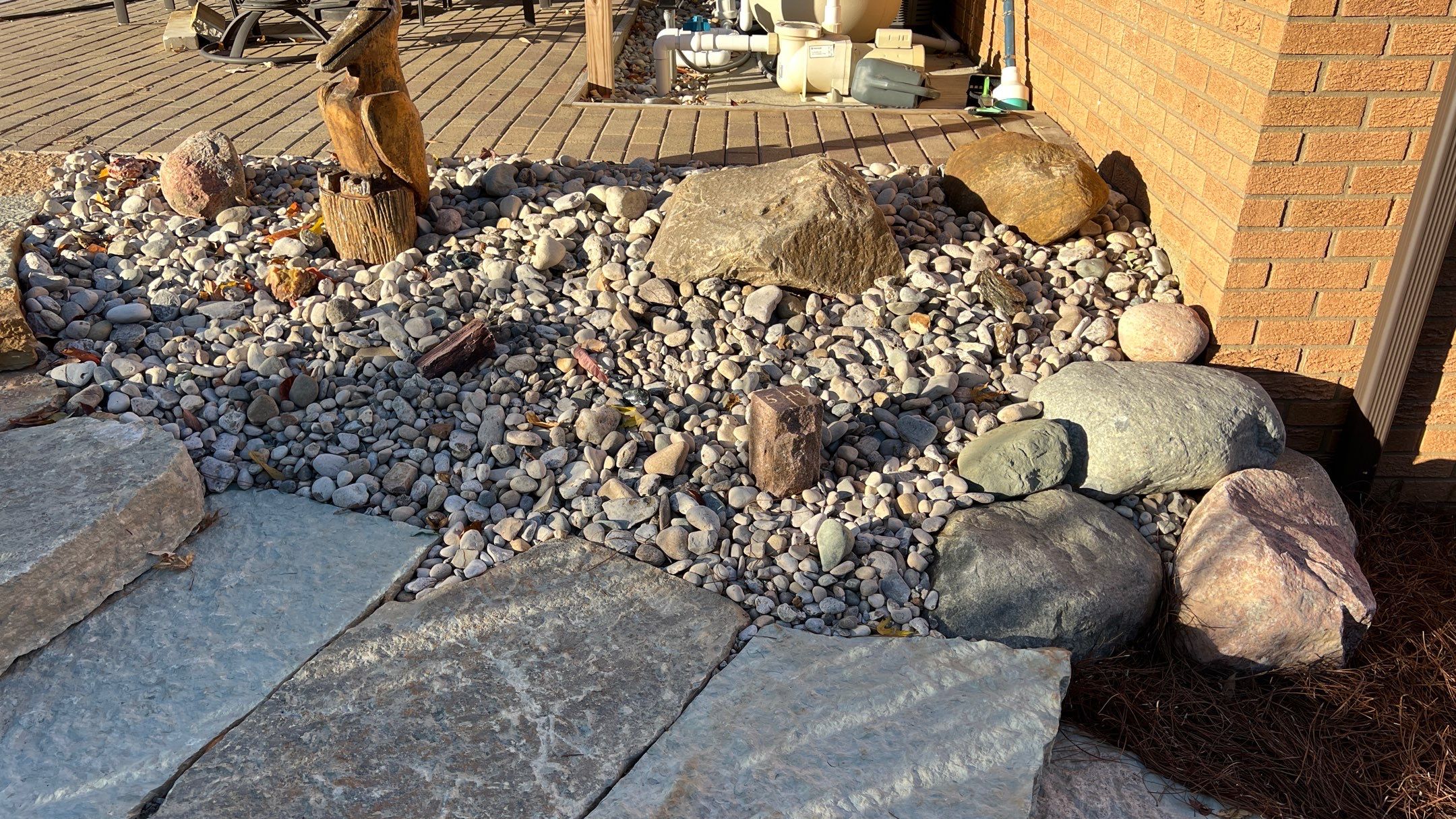 Rustic Buff Tread Stairway Installation by Reisenberg’s Lawn & Landscape, LLC