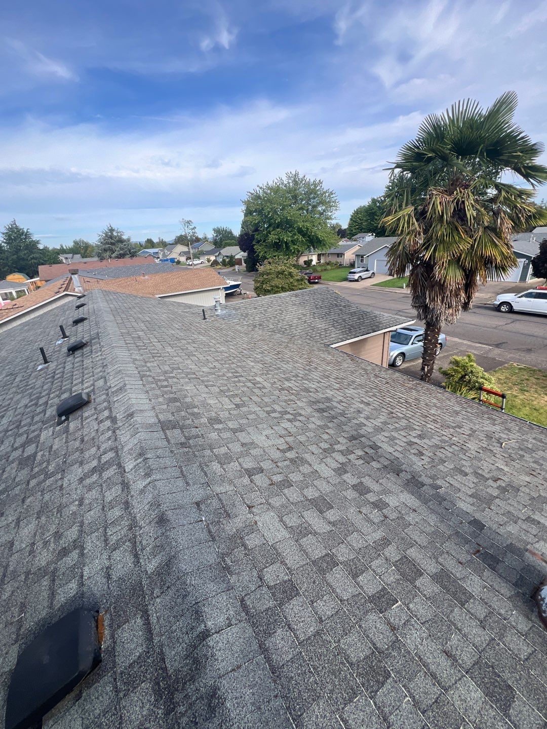 Residential Roofing Installation using IKO Dynasty (Color: Frostone Grey) by Orezona Building & Roofing Company, Inc.