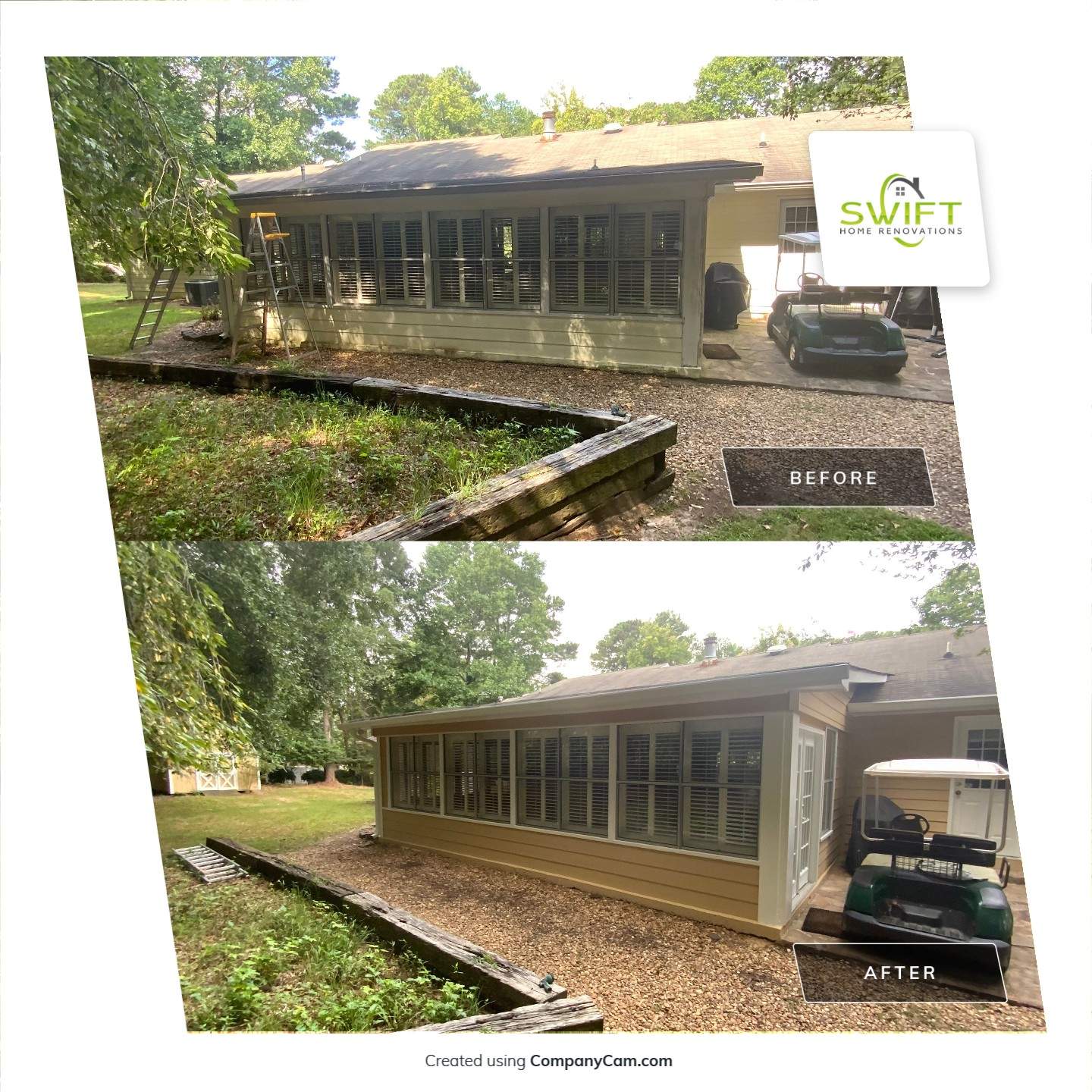 Full Exterior House Painting and Siding Repair in Acworth by Swift Home Renovations