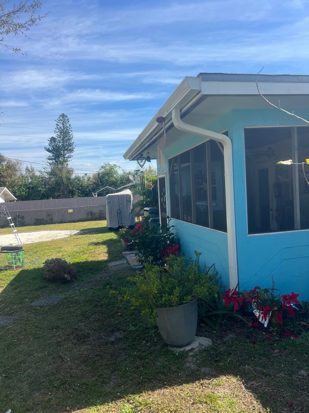 Aluminum Downspouts with Splash Guards in Fort Myers FL by Gutter Professors