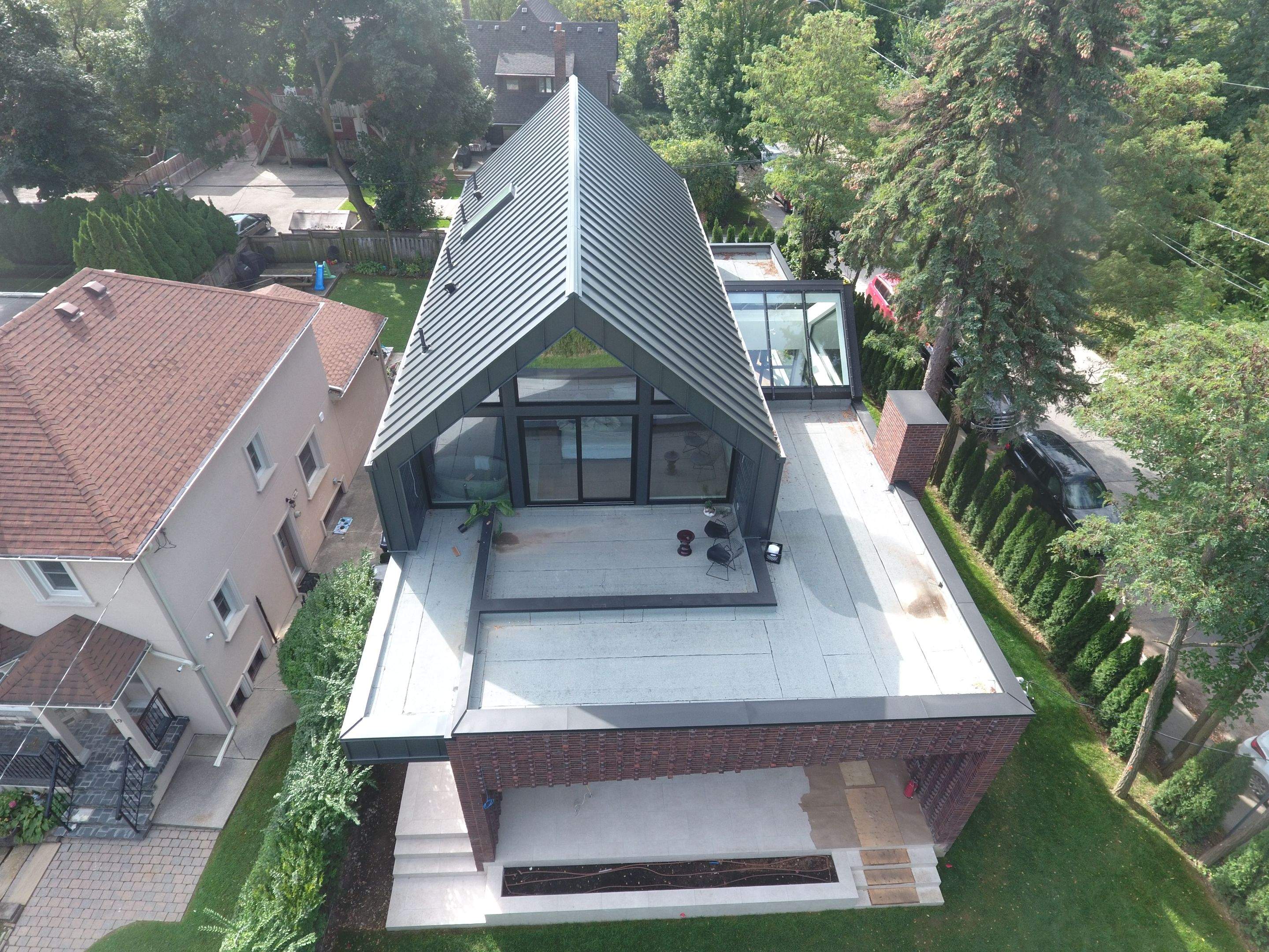 New Home Construction using 16" Standing Seam Panels by Jay Carter Roofing & Sheet Metal