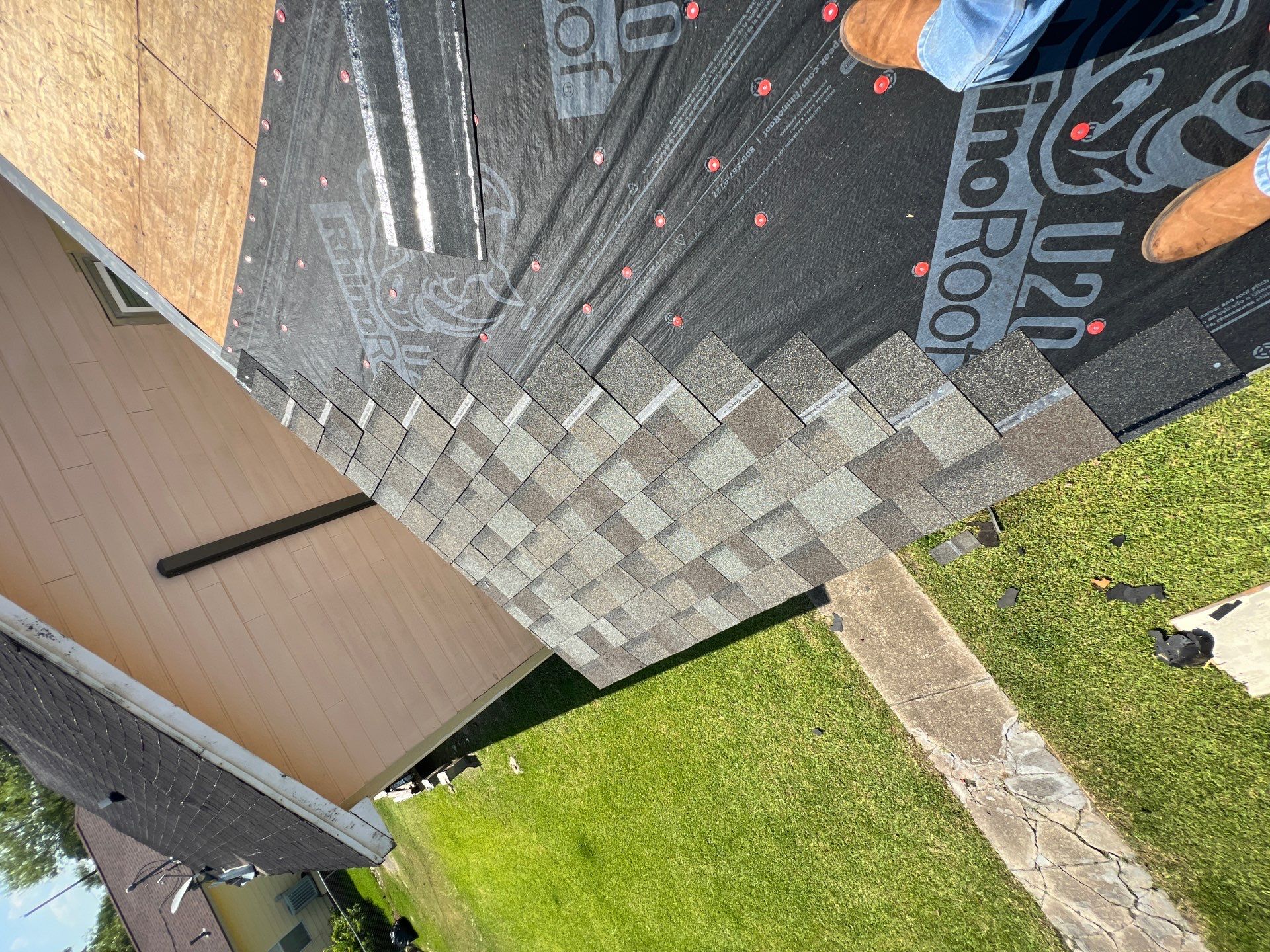 Residential Roofing Installation using Owen's Corning Duration (Lifetime) Shingles by Roof Repair Company