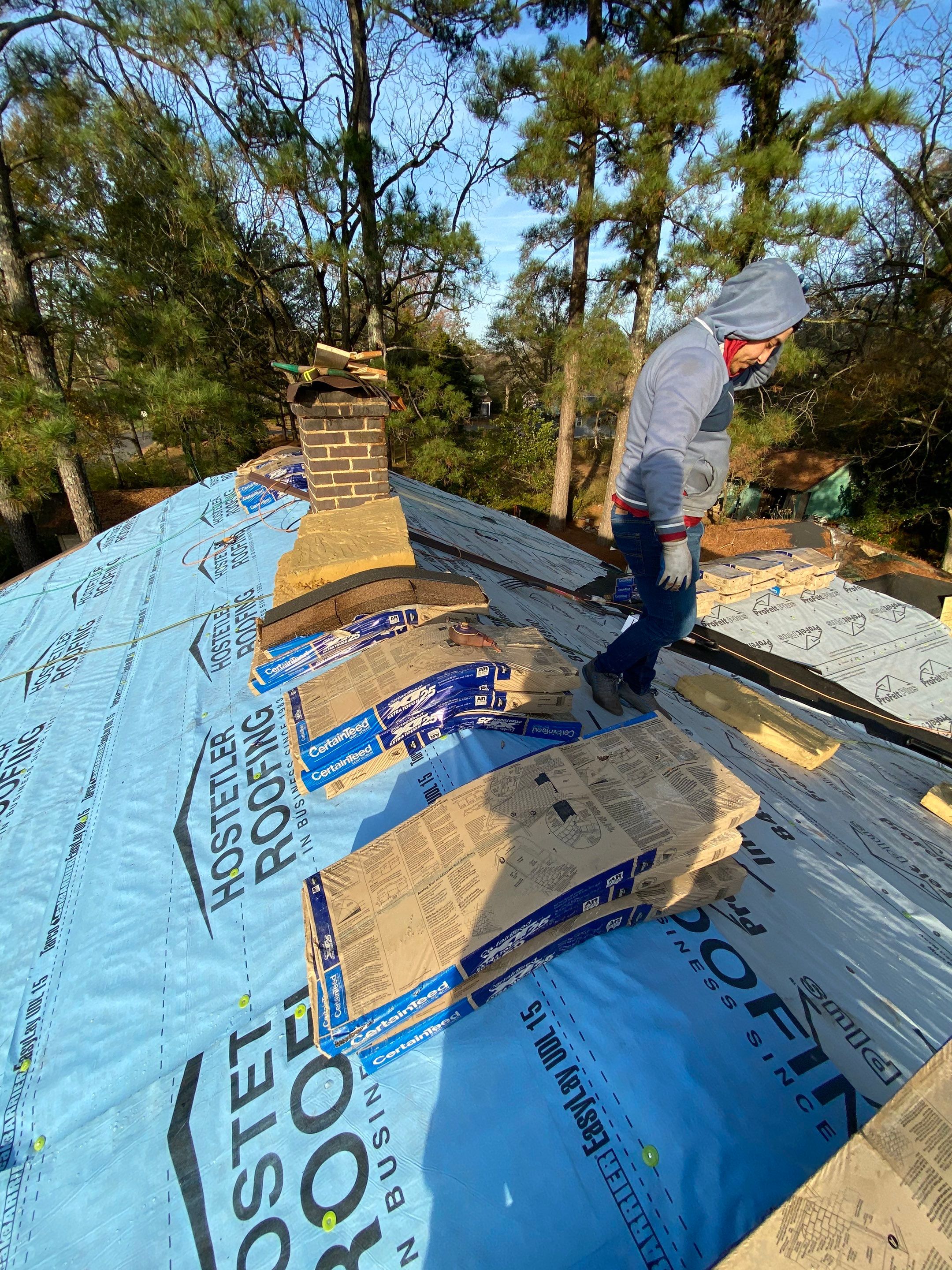Residential Shingle Reroof using CertainTeed XT25: Resawn Shake by Hostetler Roofing