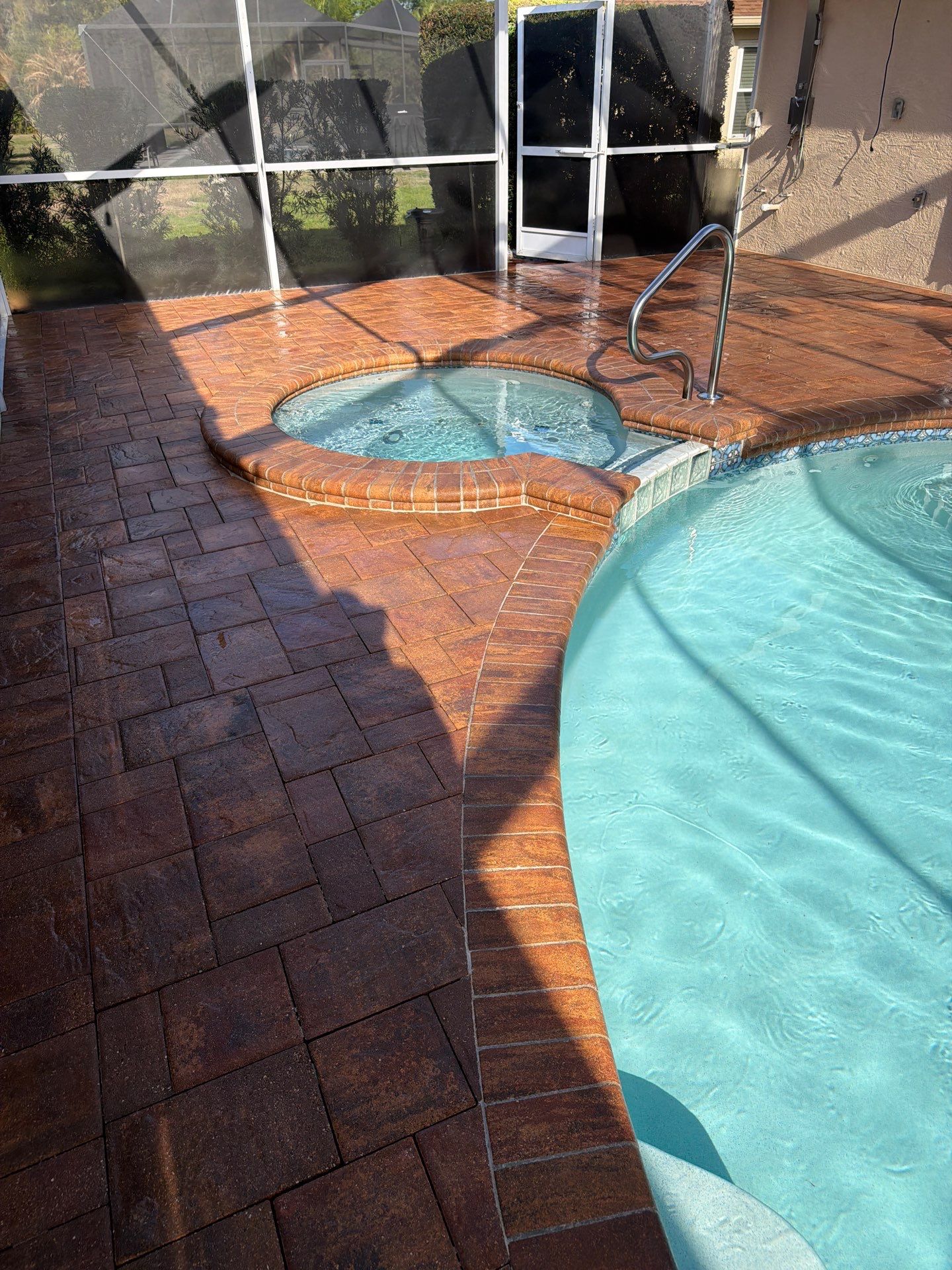 Paver Sealing and Striping for Sun City Center Pool Deck by Supreme Paver Experts