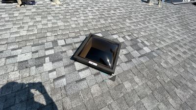Residential Roofing Repair using Galvanized Chimney Cap & Chase
