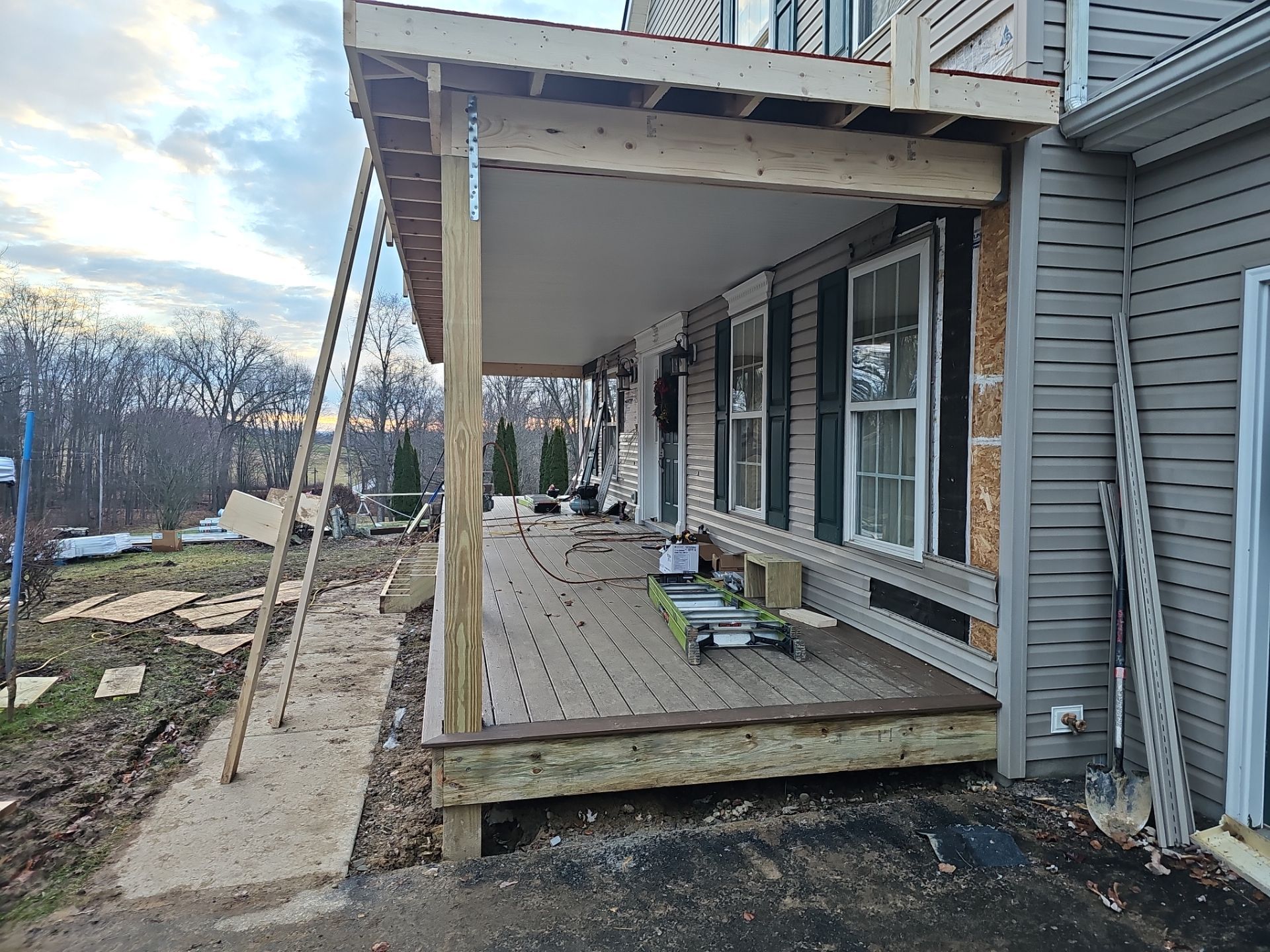Porch by Cousins Roofing Siding & Decks