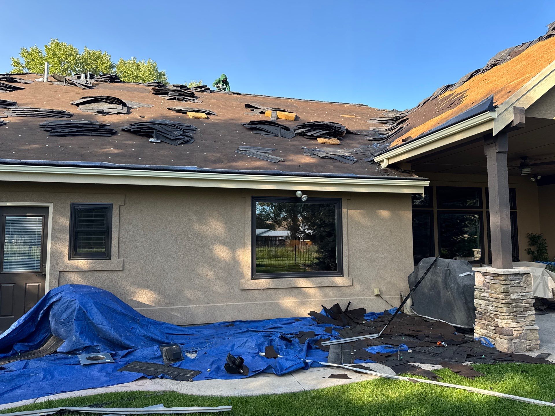 Middleton Residential Roof Replacement with Dark Grey Architectural Shingles by Olive Roofing