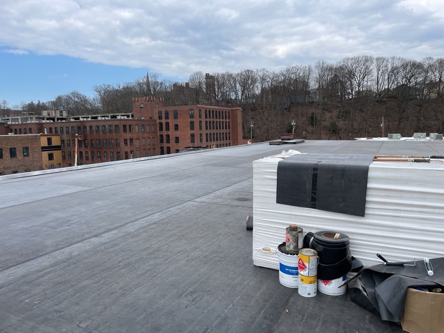 Commercial Roofing Installation using EPDM  by A Plus Exterior
