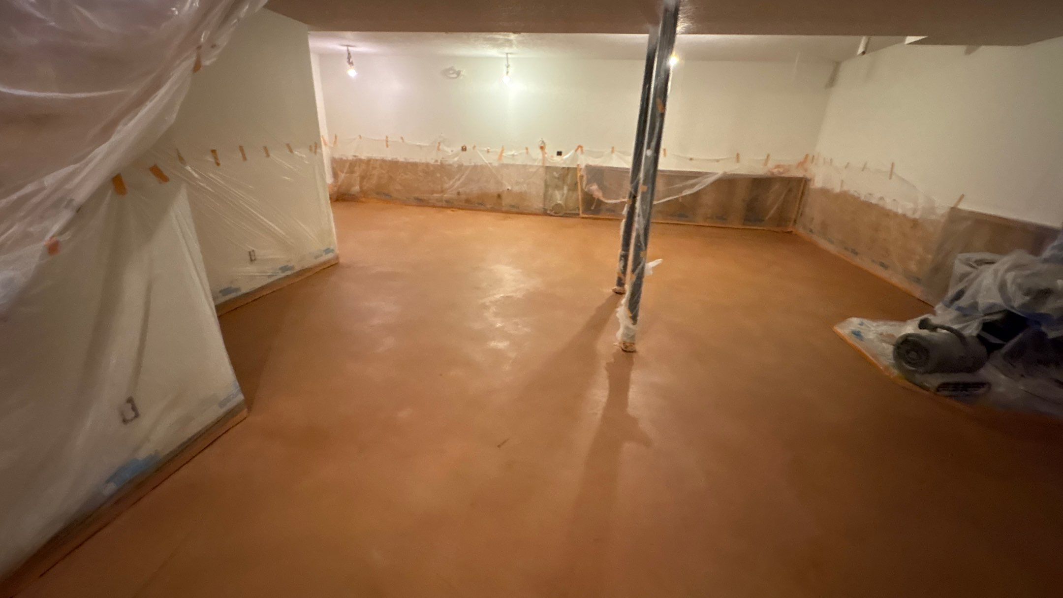 Basement Floor Remodel with Haven Reno KC by Big Red Decorative Concrete, LLC
