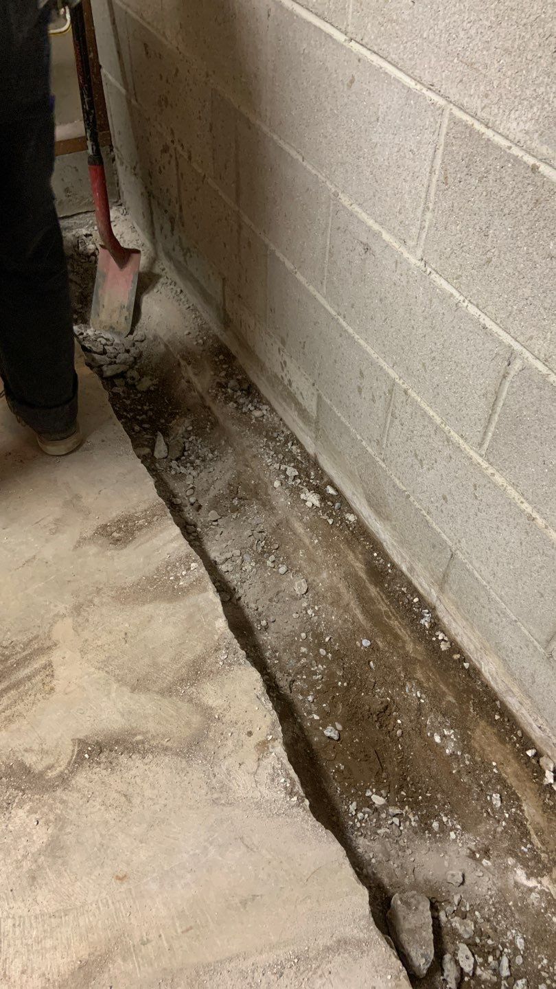 Drain tile in Brooklyn Center by Waterproofing Northeast