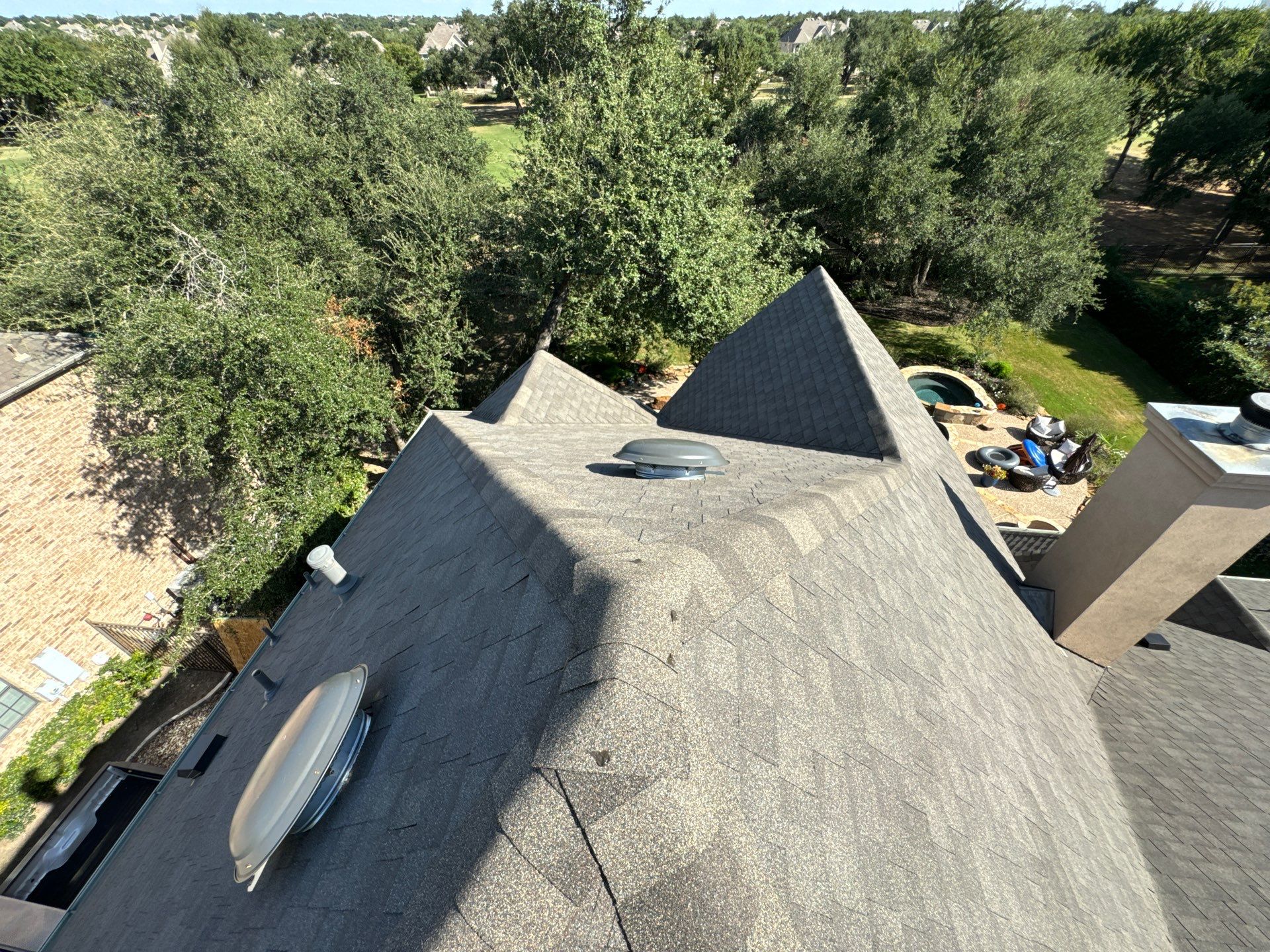 Residential Roofing Installation using IKO, Cambridge in Weathered Wood by Oakwood Roofing and Construction, LLC