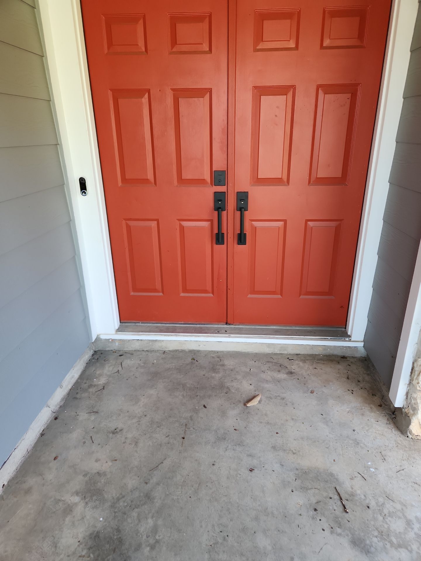Drywall repair and door painting in S. Austin-78745 by RejuveNate Renovations LLC