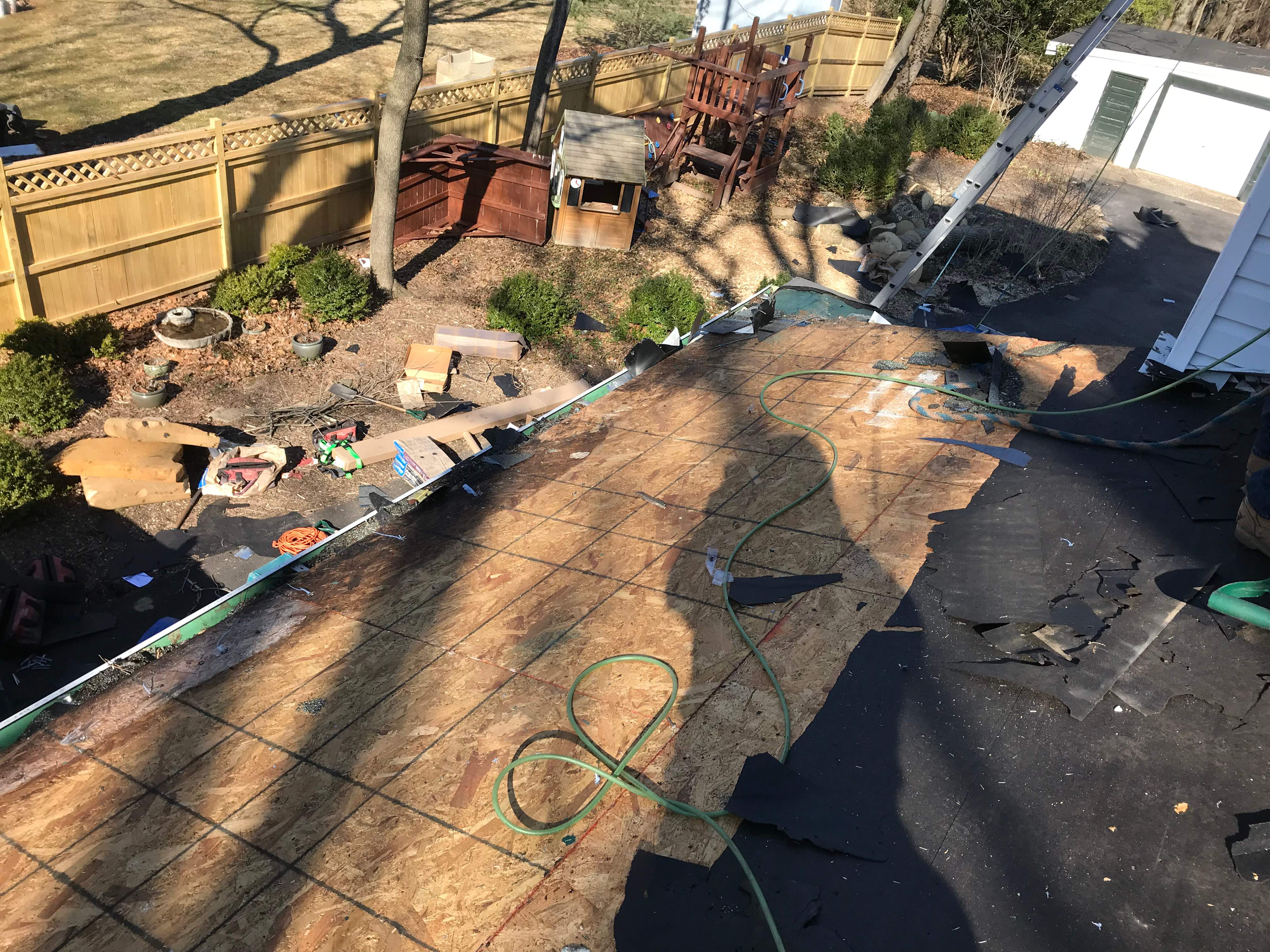 Residential Roofing Installation using Max Def Pewterwood by Alpha Design Services