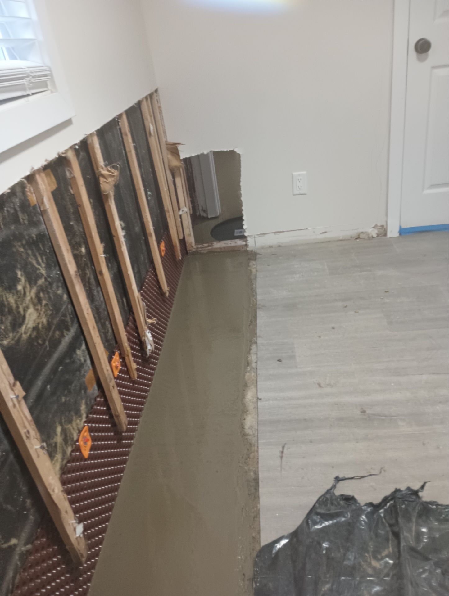 French Drain using pipes by Stone Waterproofing