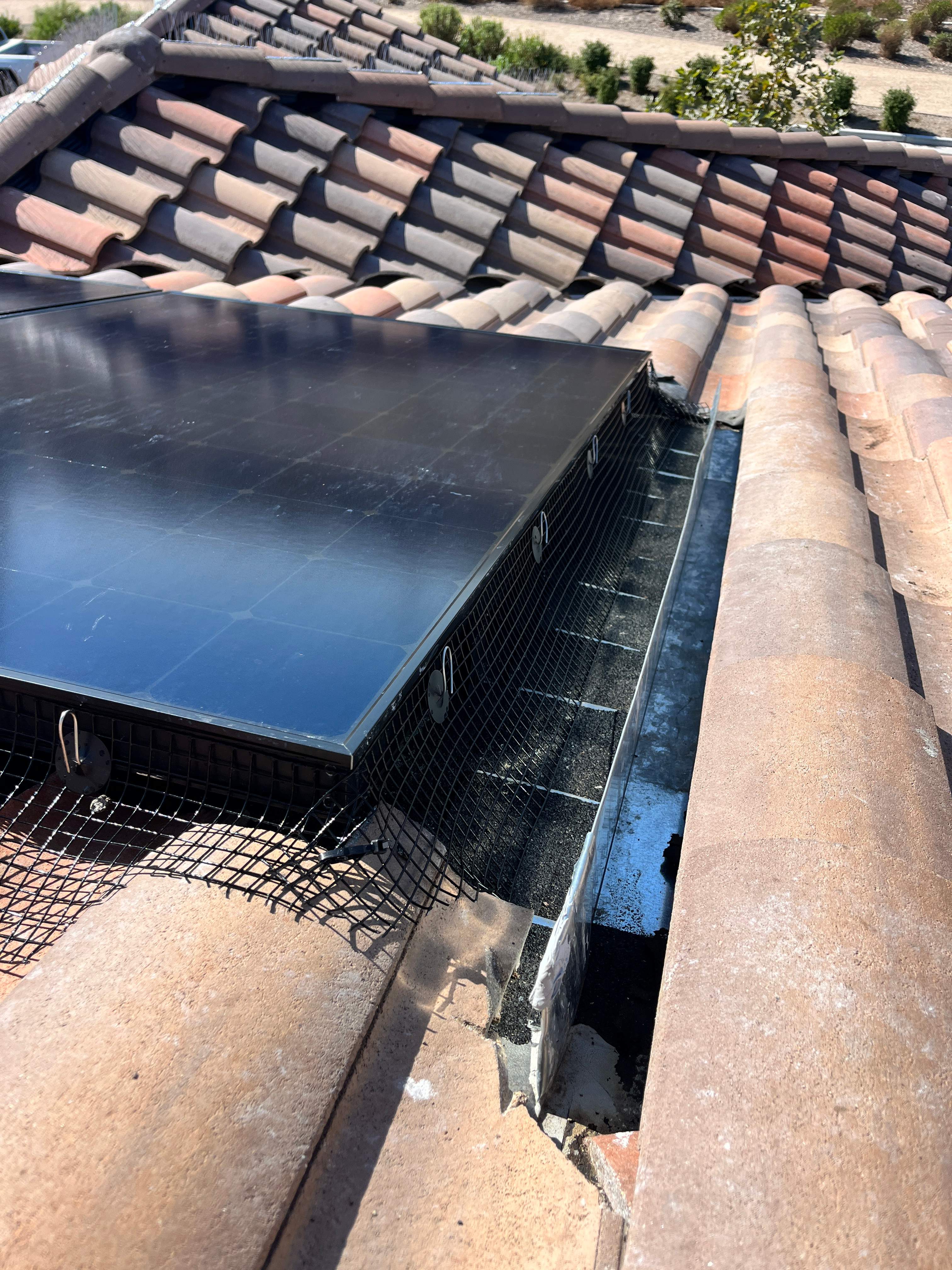 Bird Proofing Solar Panels in Ontario Ca by Palm Coast Solar Cleaning