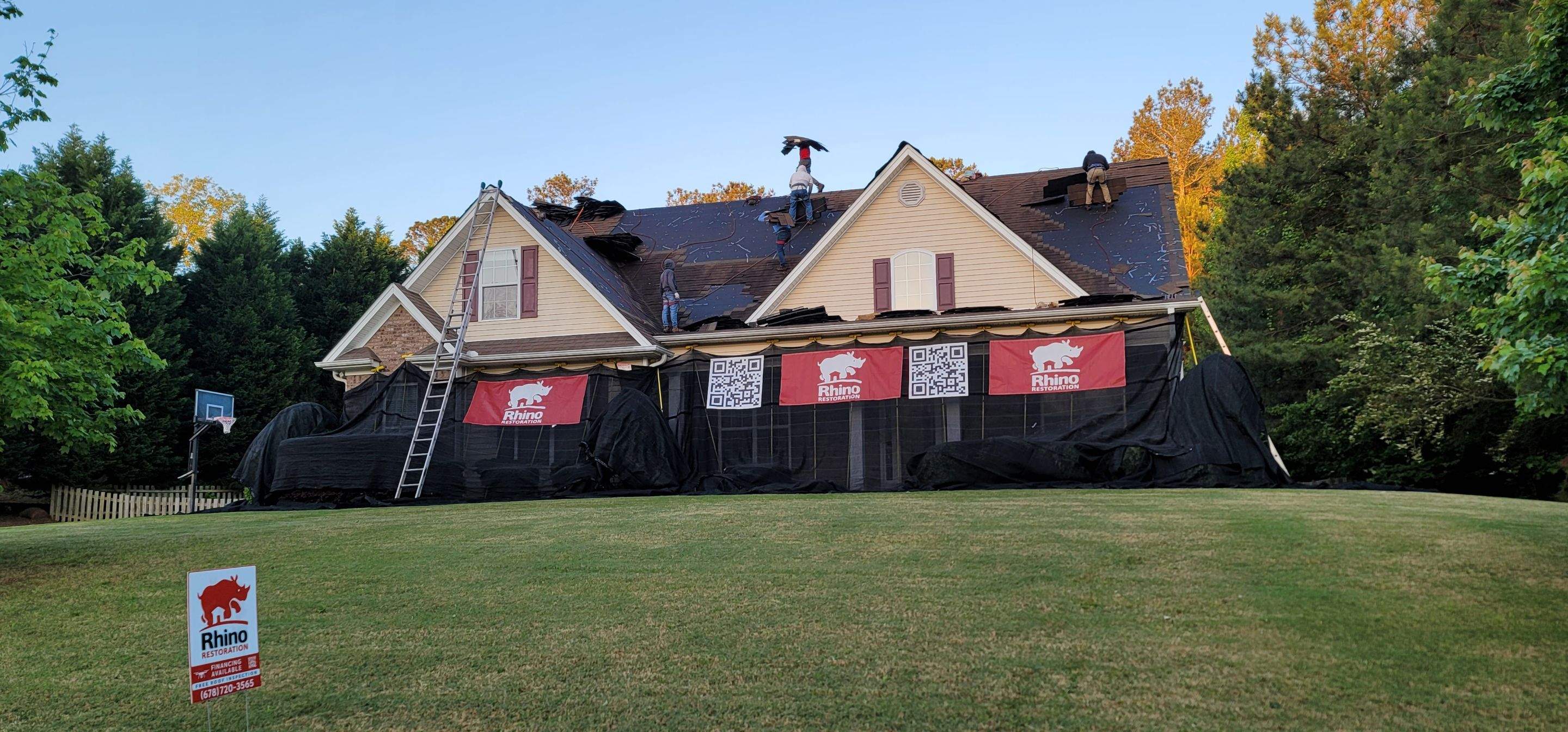 New roof installation and shingle colors by Rhino Restoration