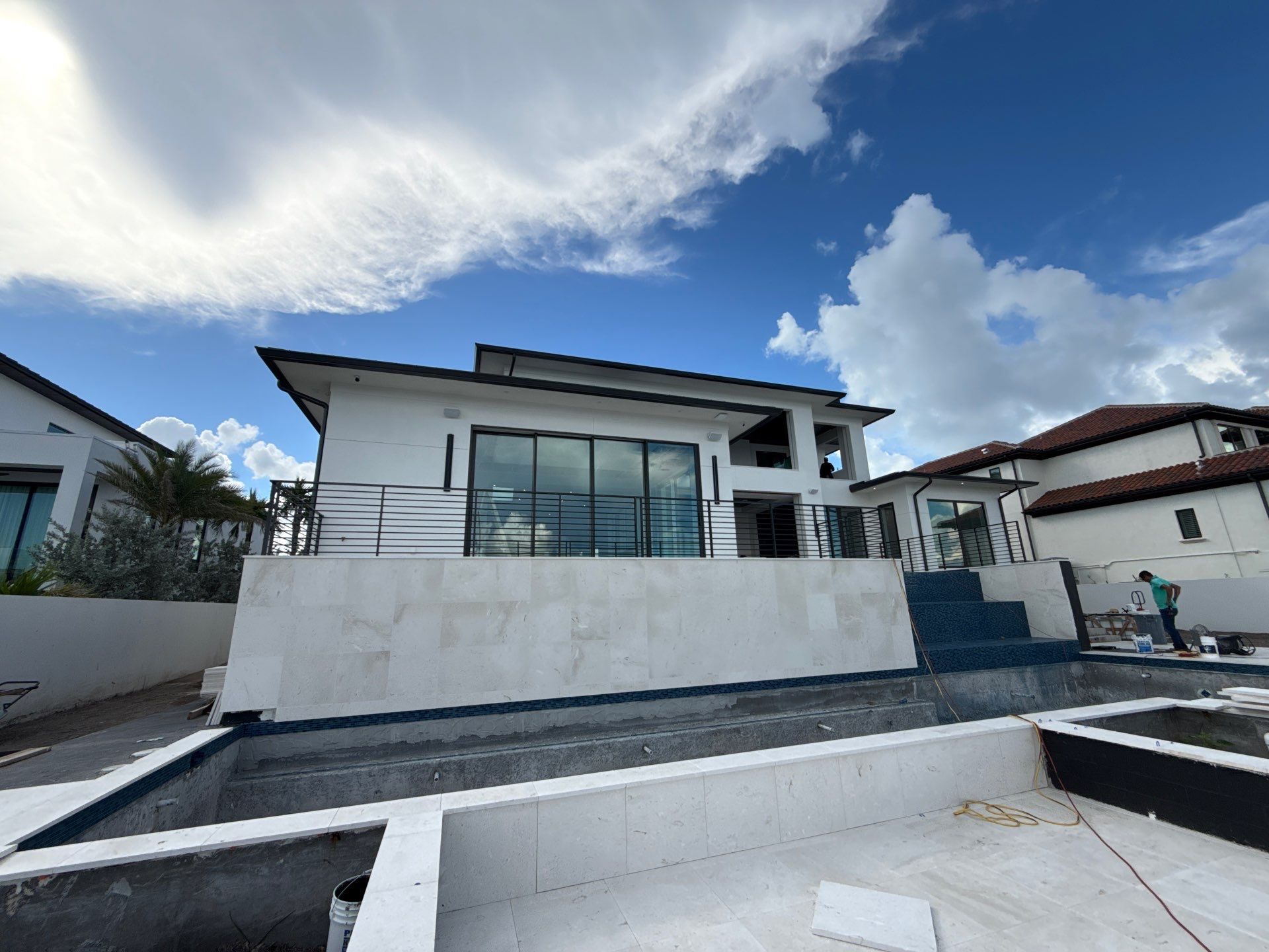 Seamless Aluminum Gutter Installation using black seamless gutters in Sarasota FL by Gutter Professors
