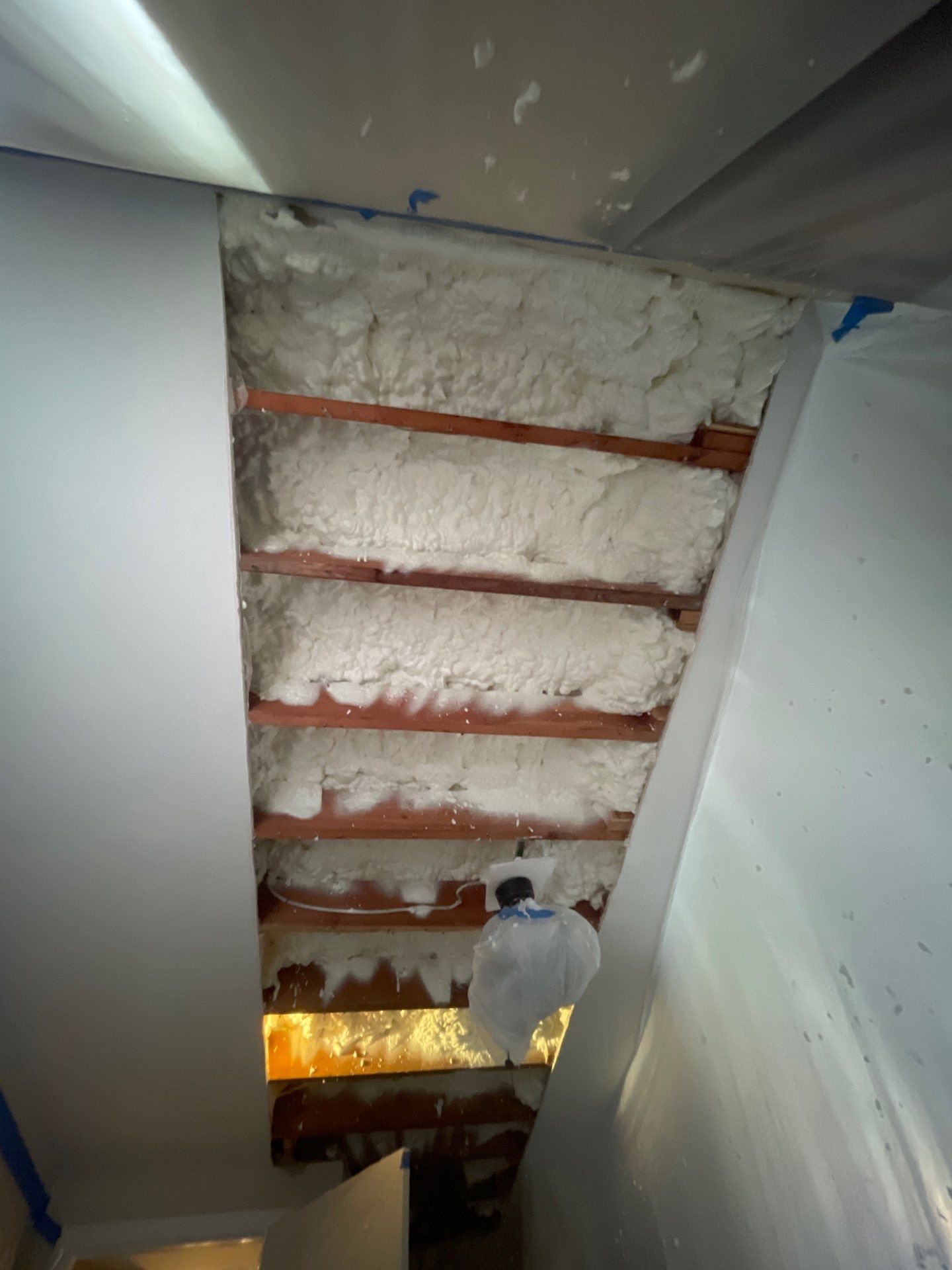 Attic Insulation using open cell spray foam by NYS Foam & Energy