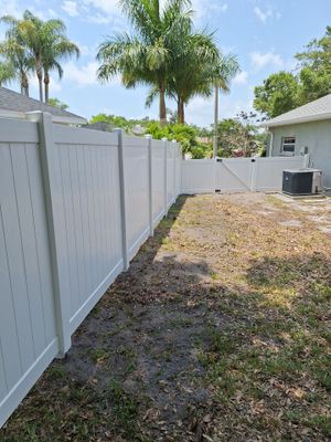 Vinyl Fence Installation using 6Ft White Vinyl Privacy Fence