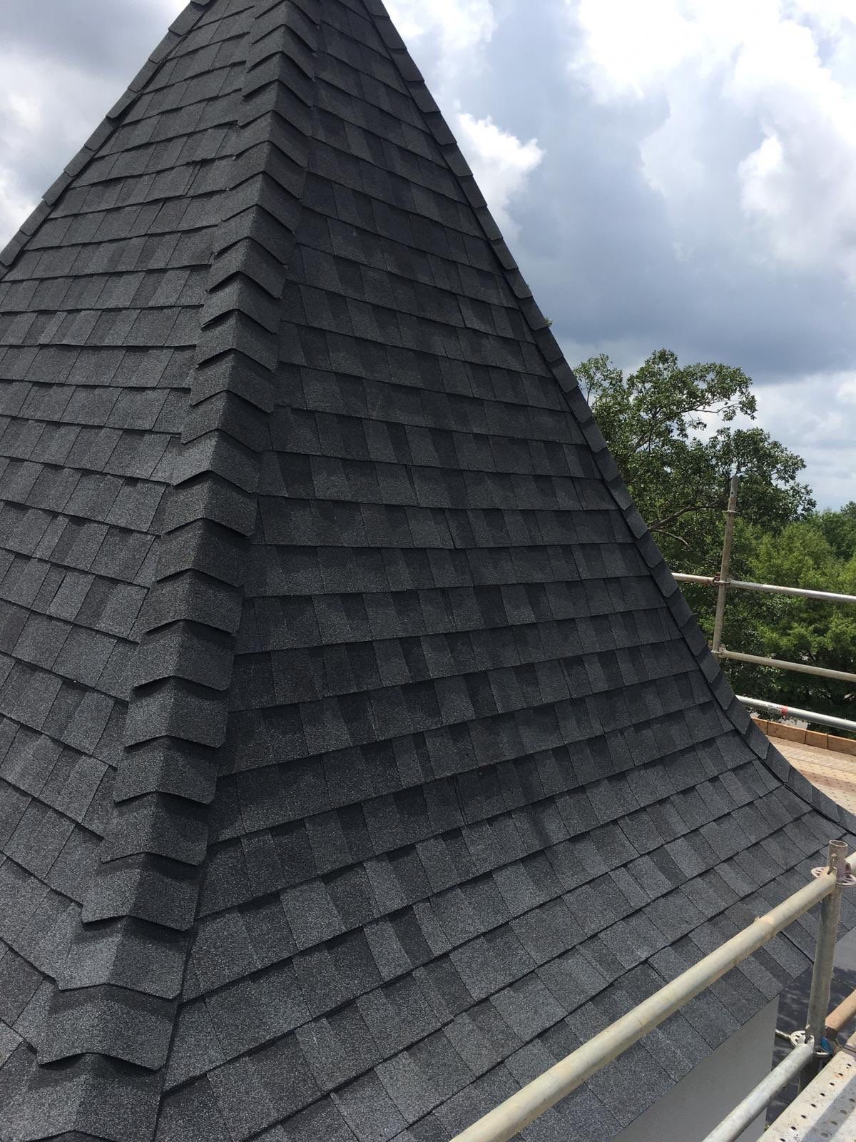 Roof replacement in Church by hail and wind damage by Just Brilliant Restoration JBR