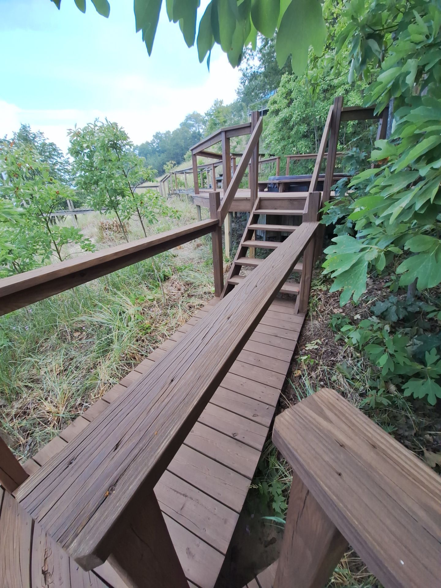 Lakefront Deck Pressure Washing, Exterior Wood Staining, and Painting in West Olive MI by Gordon Painting
