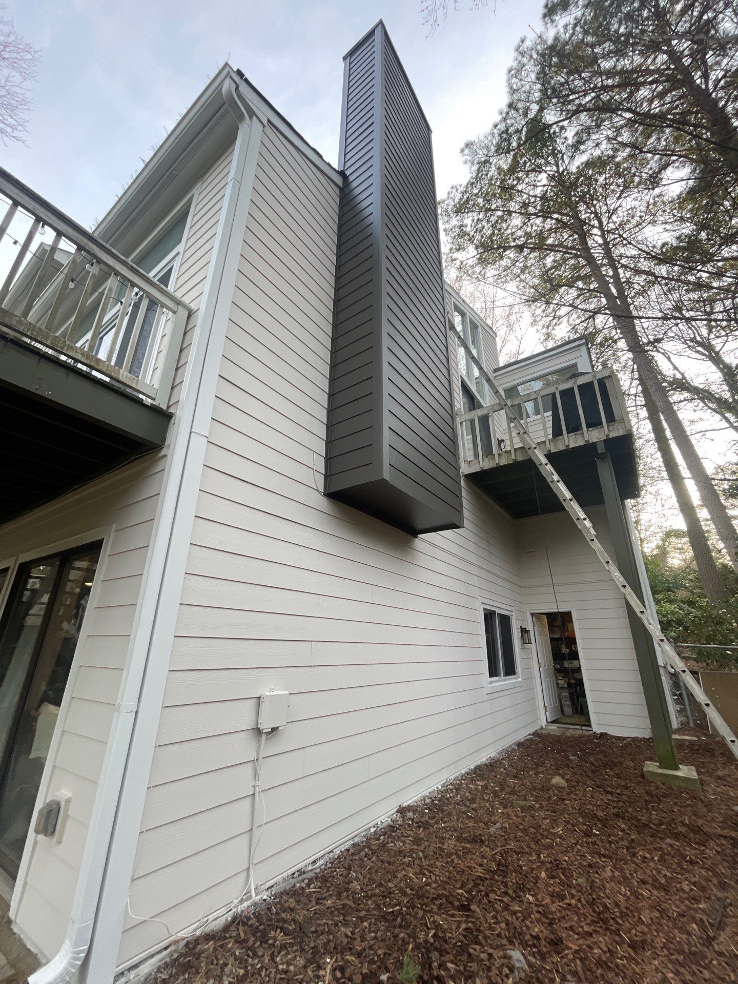 Exterior Painting with Accent Color and James Hardie Siding Installation in Marietta, GA by Nelson Exteriors