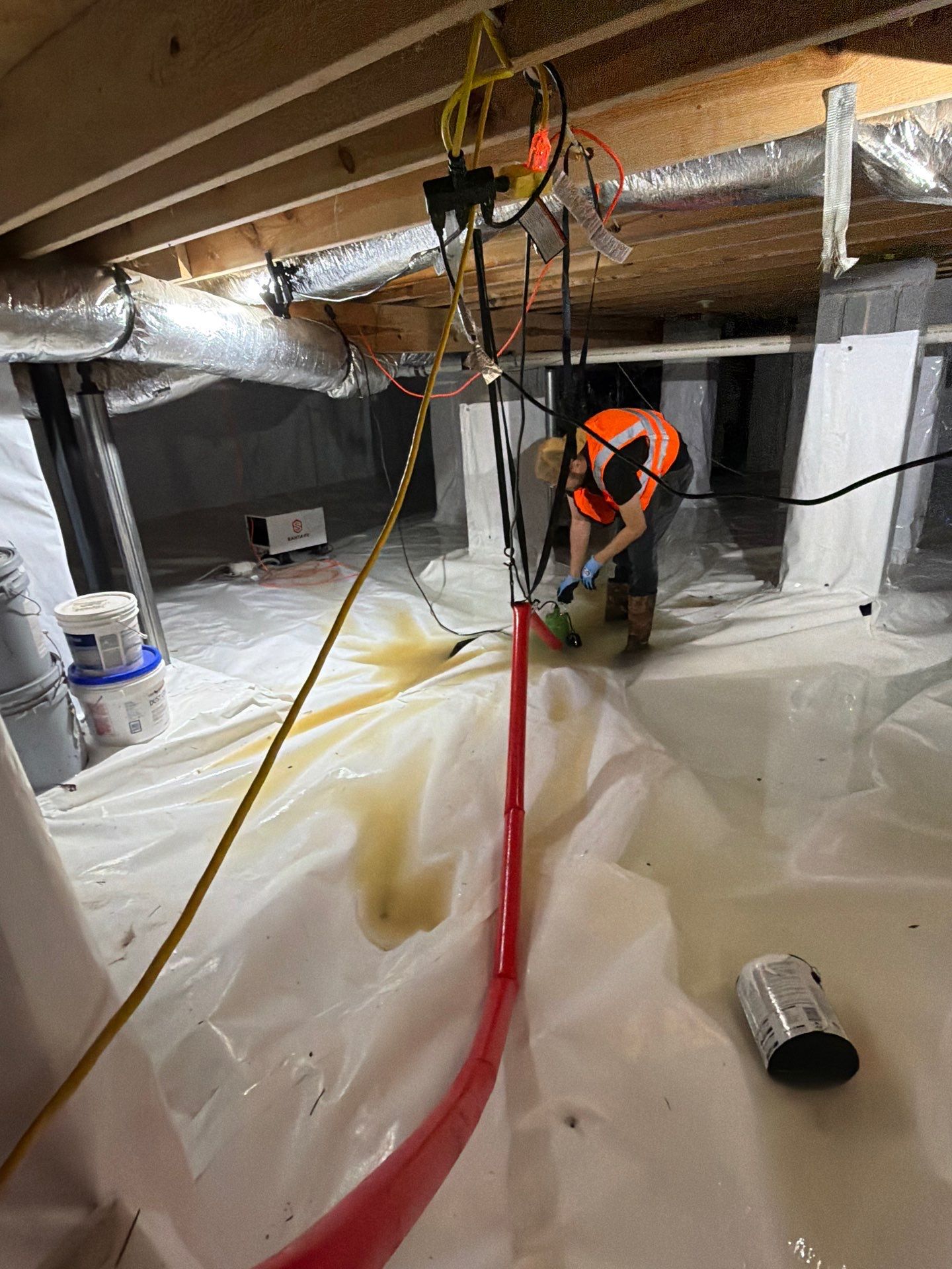 Alpharetta Crawlspace Water Damage Restoration with Vapor Barrier Installation by Restoration Damage Pros of Atlanta