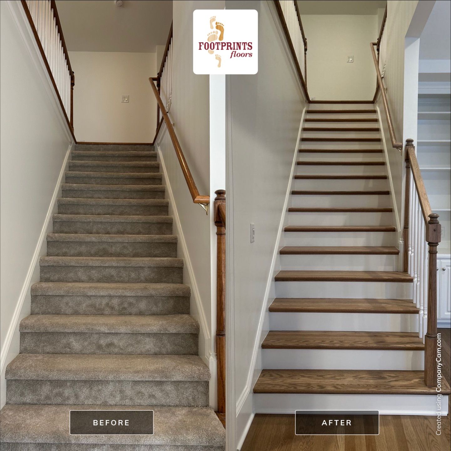 Harwood installation and refinish throughout by Footprints Floors of Nashville