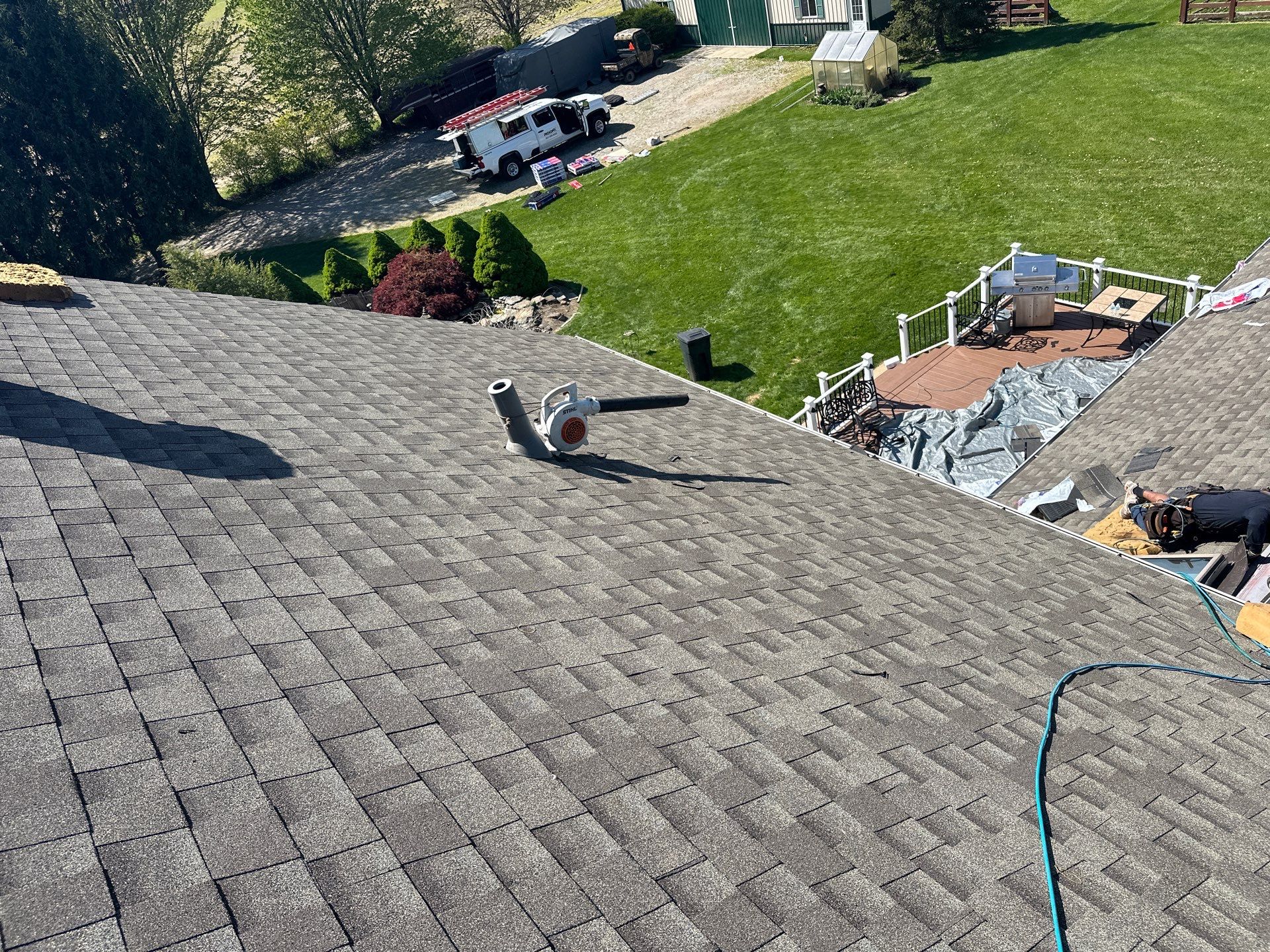 Residential Roofing Installation using Duration Series Shingles - Driftwood by RoofX 