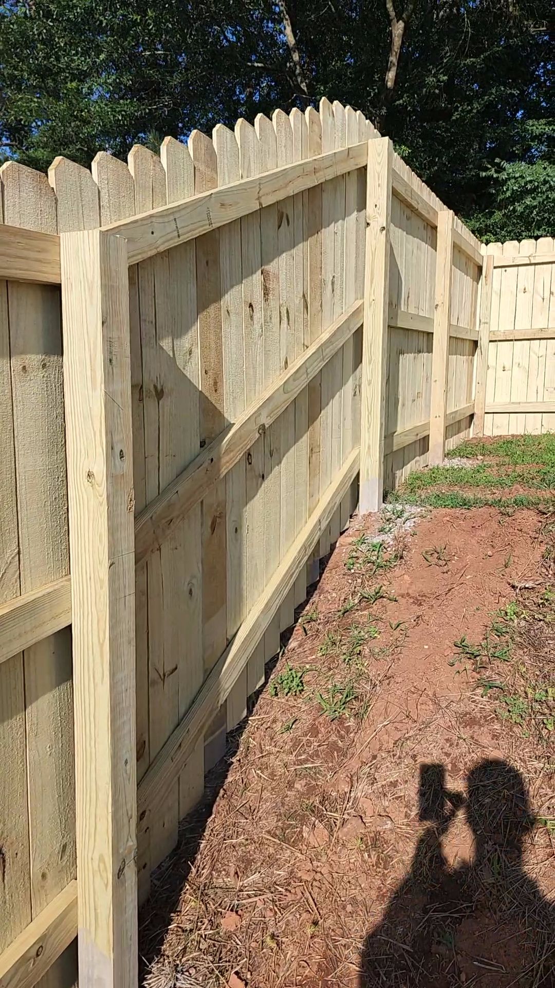 6' Wood Privacy with Dog Eared Pickets by Titans of Timber Fence & Stain