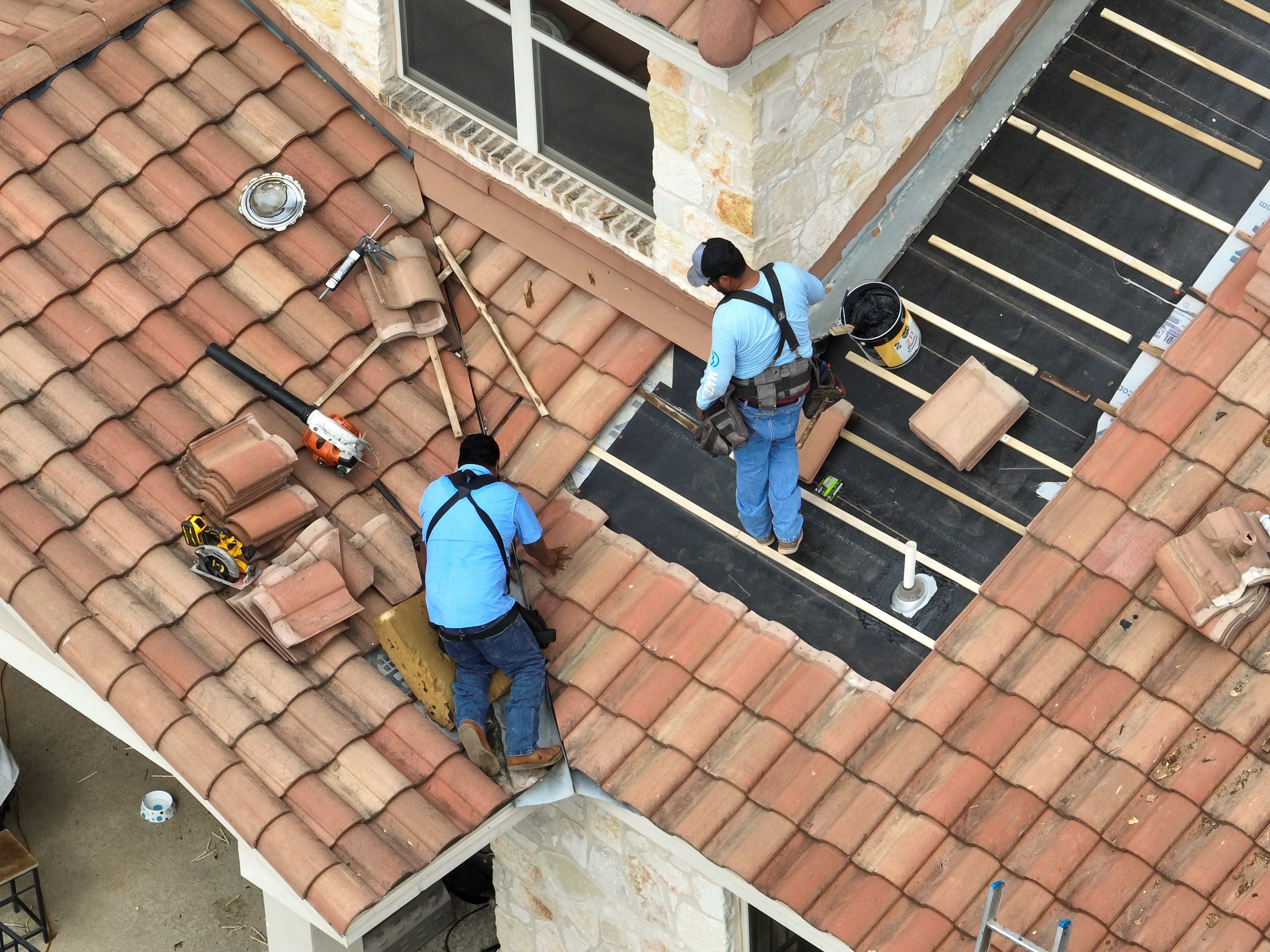 Tile Roof Repair  using Concrete S Tile by Premier Roofing and Contracting