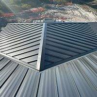 24ga 1.5" Mechanical Seam Matte Black  by Total Roofing System The Metal Roof Experts