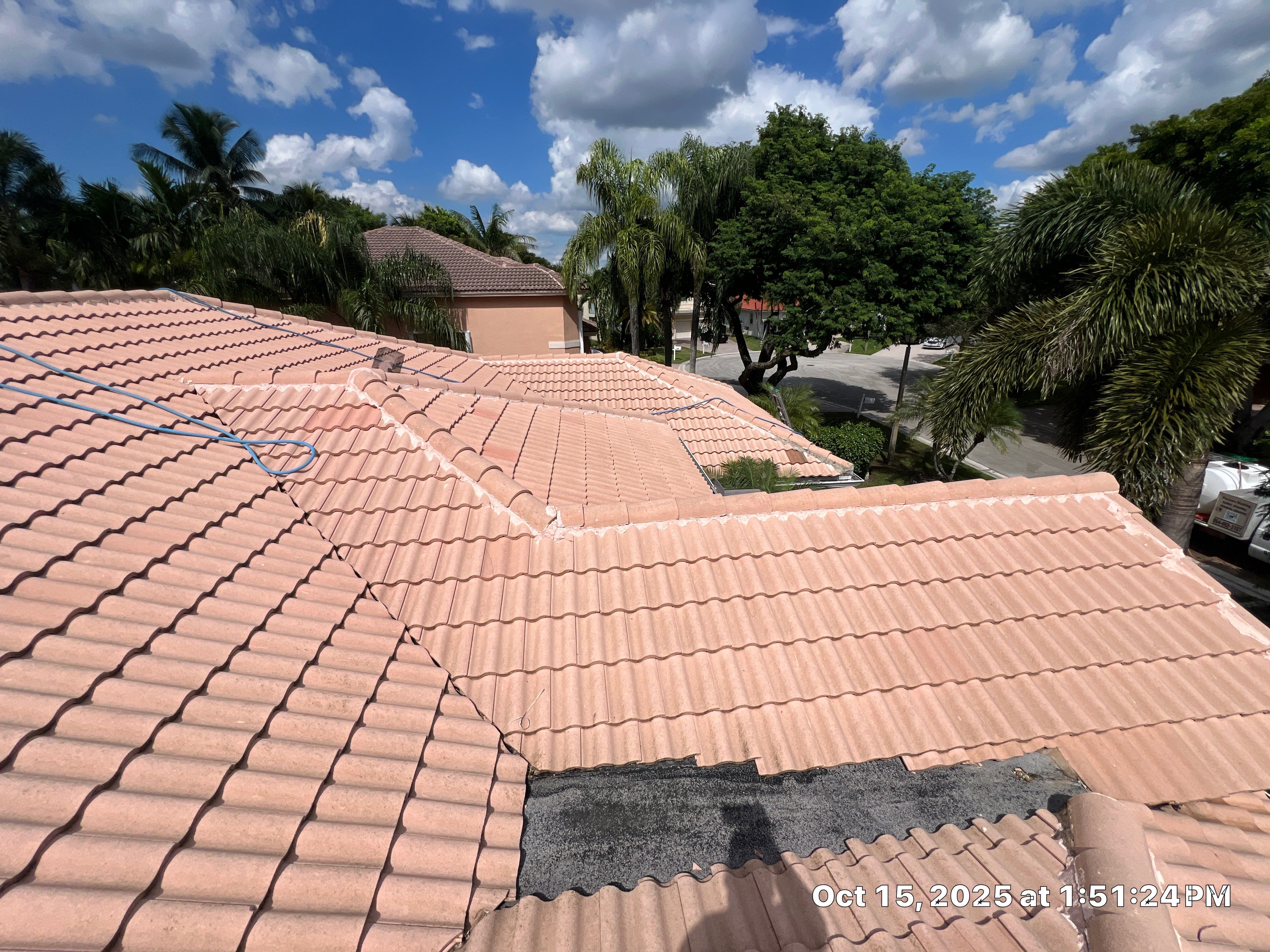 Dirty old Roof Coral Springs by BKB Pressure Cleaning LLC