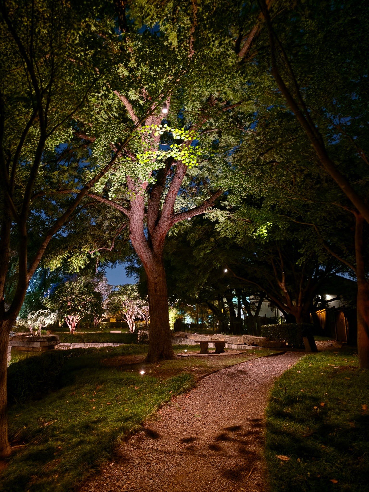 Glen Abbey HOA Park in Dallas by Outdoor Lights + Shades