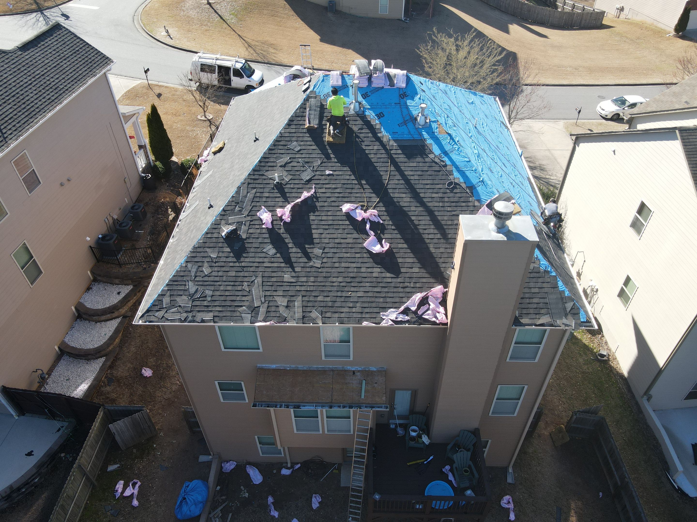Residential Roofing Installation using Owens Corning by Inspector Roofing and Restoration