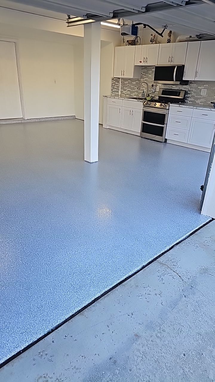 Garage Transformation using Ash Hybrid by Croc Coatings, LLC