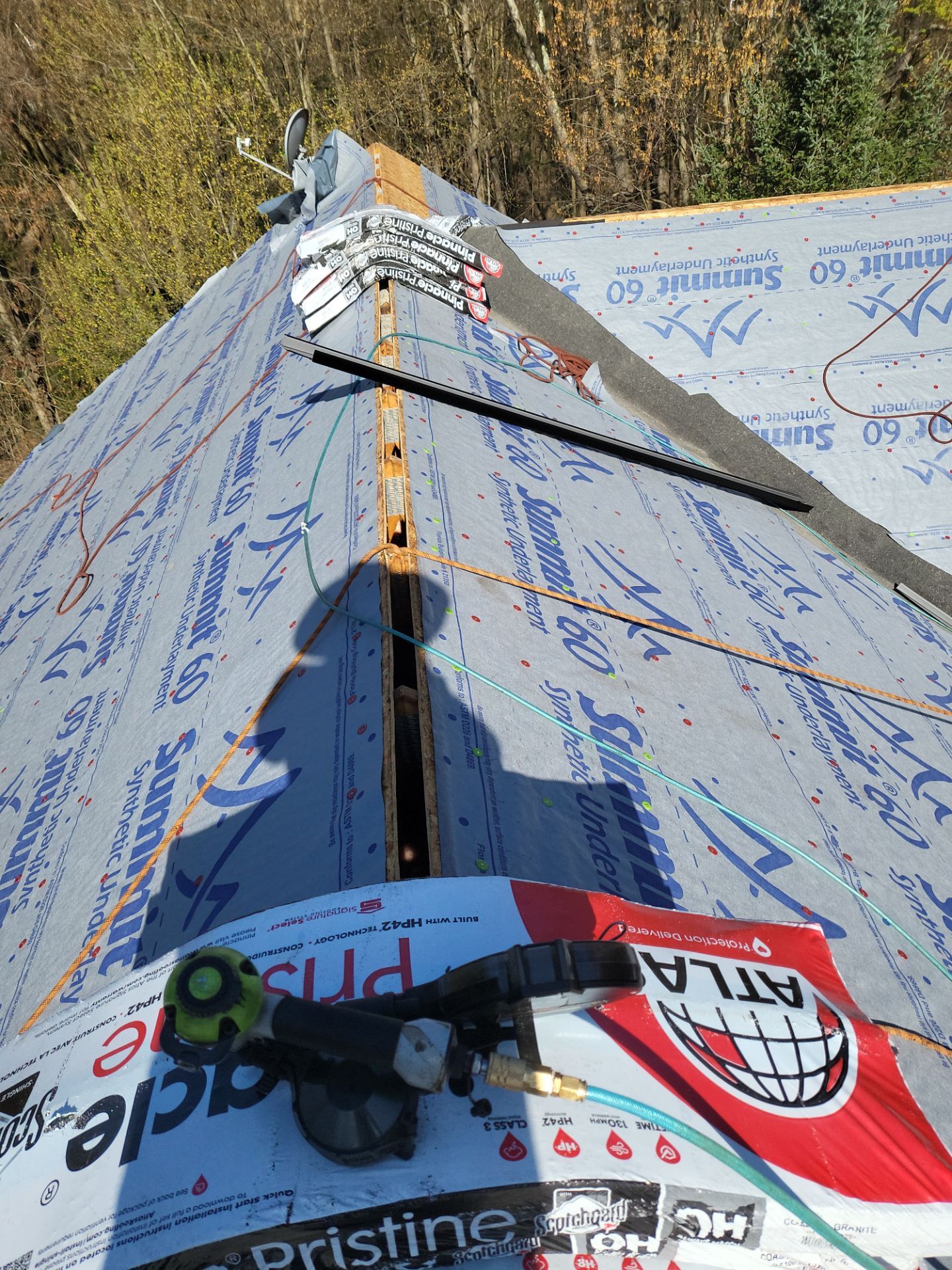 Atlas Pinnacle, Color, Coastal Granite, Drip Edge, Color, Black by Eagle Eye Roofing