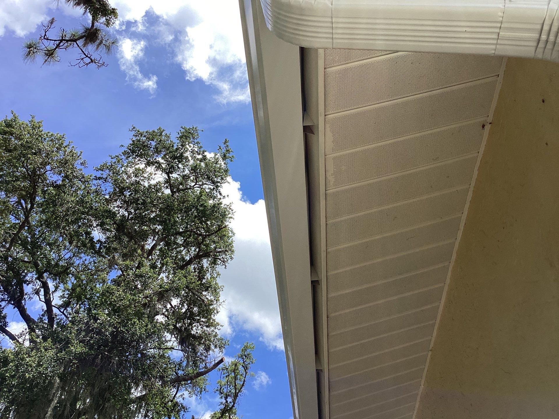 New Soffit and Fascia and White Gutters  by Gutter Professors