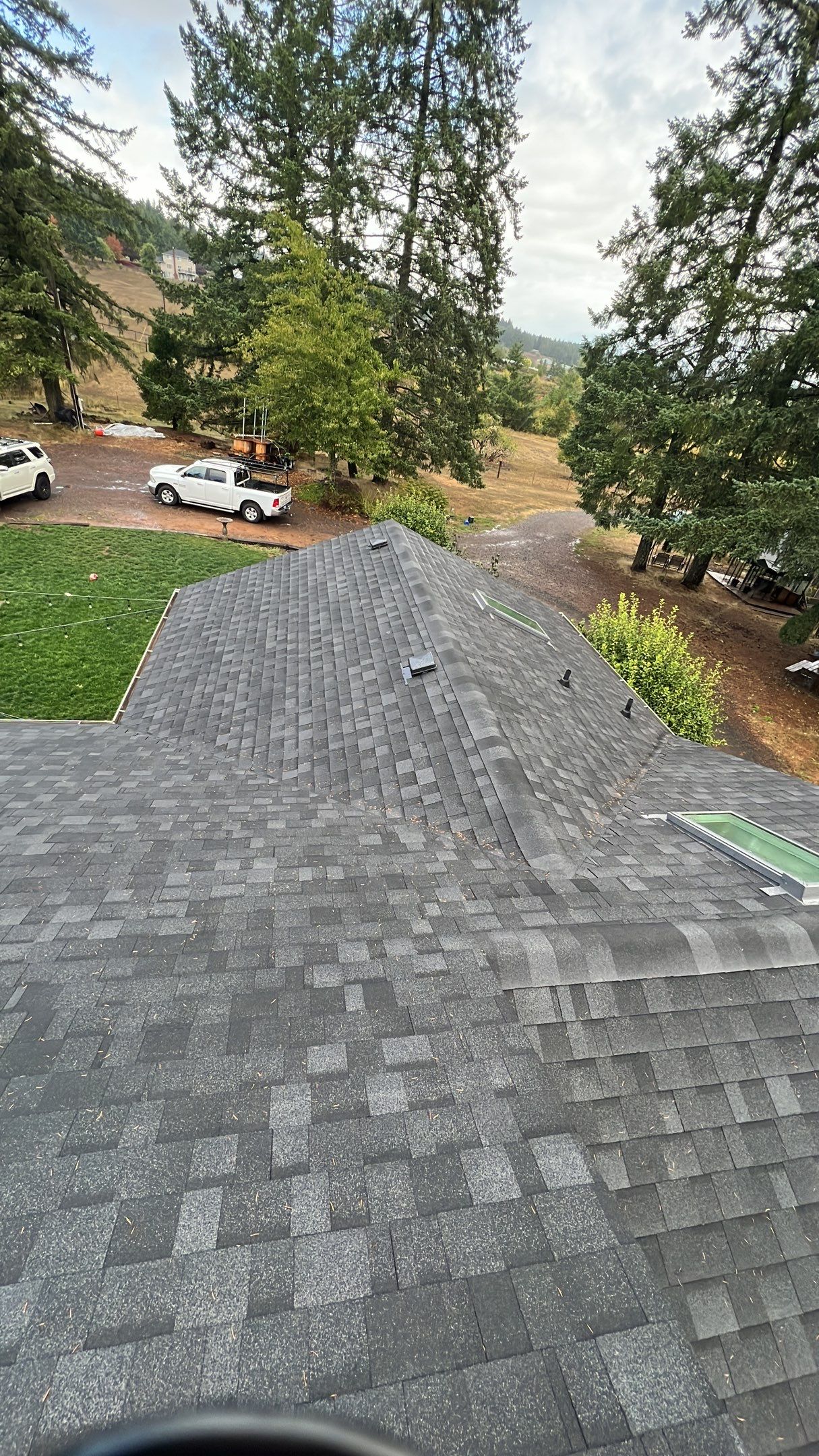 Residential Roofing Installation using IKO Dynasty (Color: Granite Black) by Orezona Building & Roofing Company, Inc.