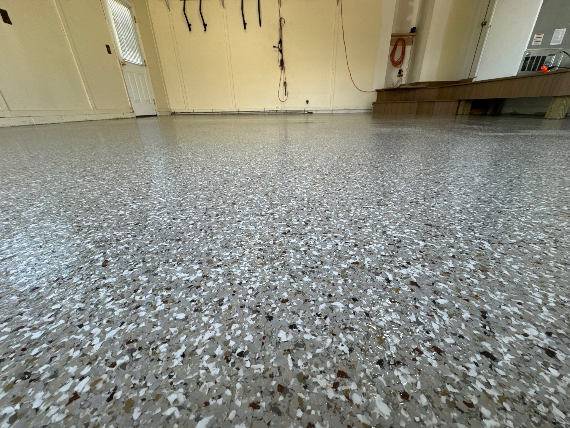 Garage and patio epoxy floor by Gordon Painting