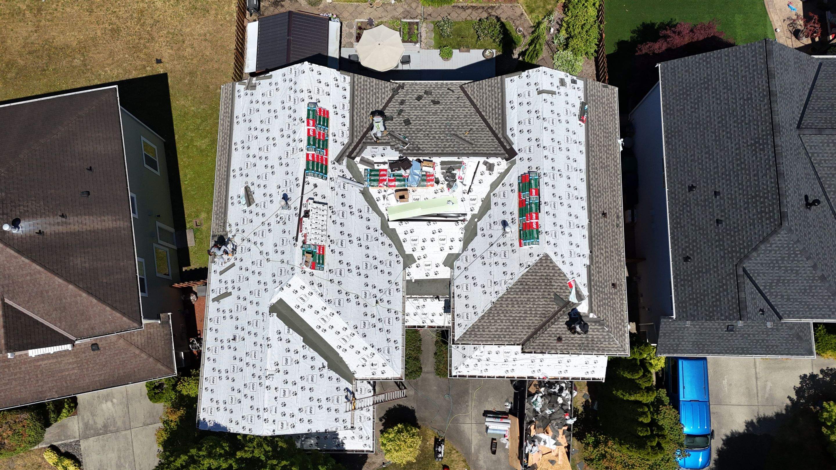 Residential Roofing Installation using GAF UHDZ Shingles by Roofing Formula LLC