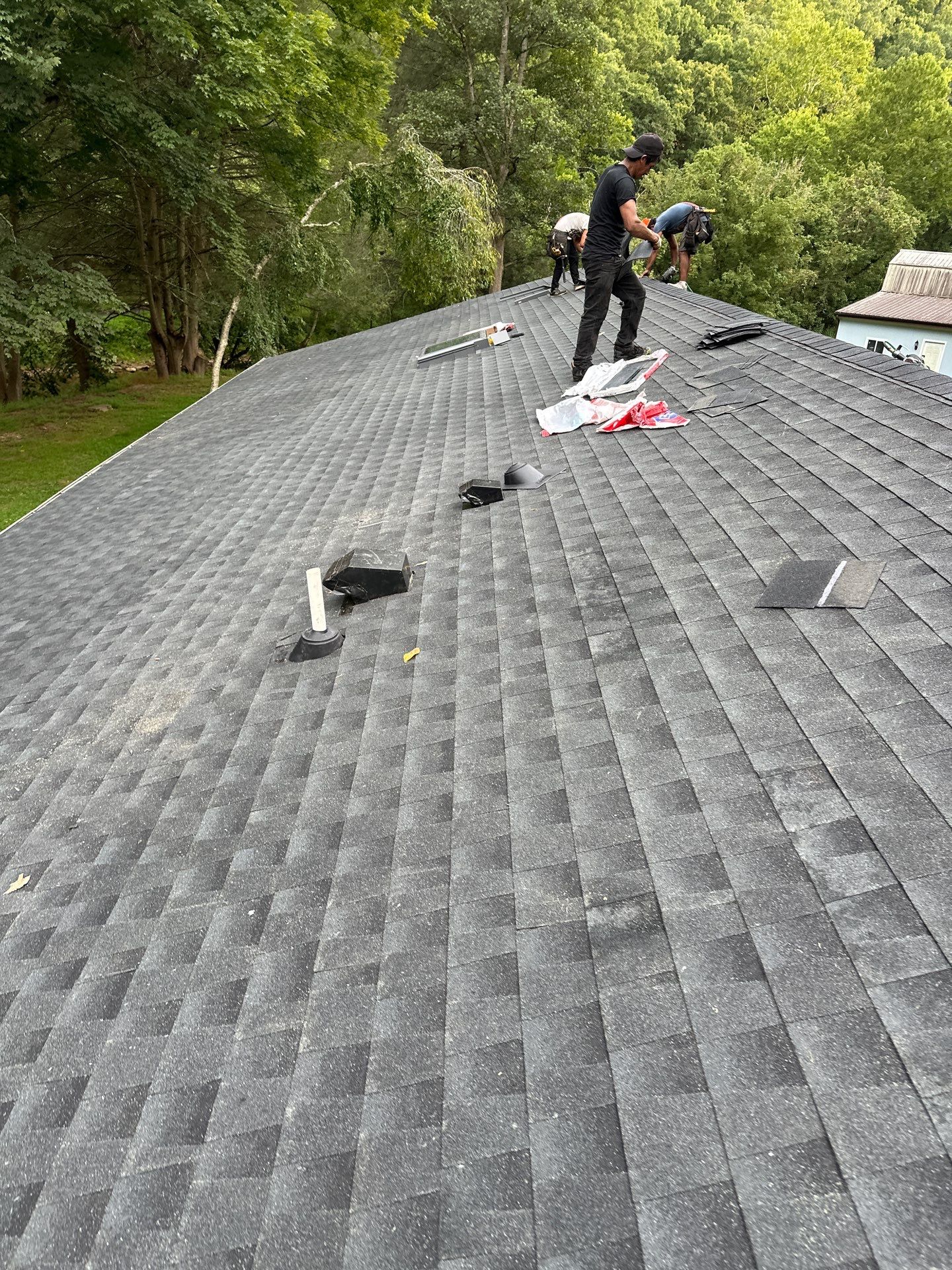 Residential Roofing Installation using GAF Timberline HDZ by Rainstoppers Roofing