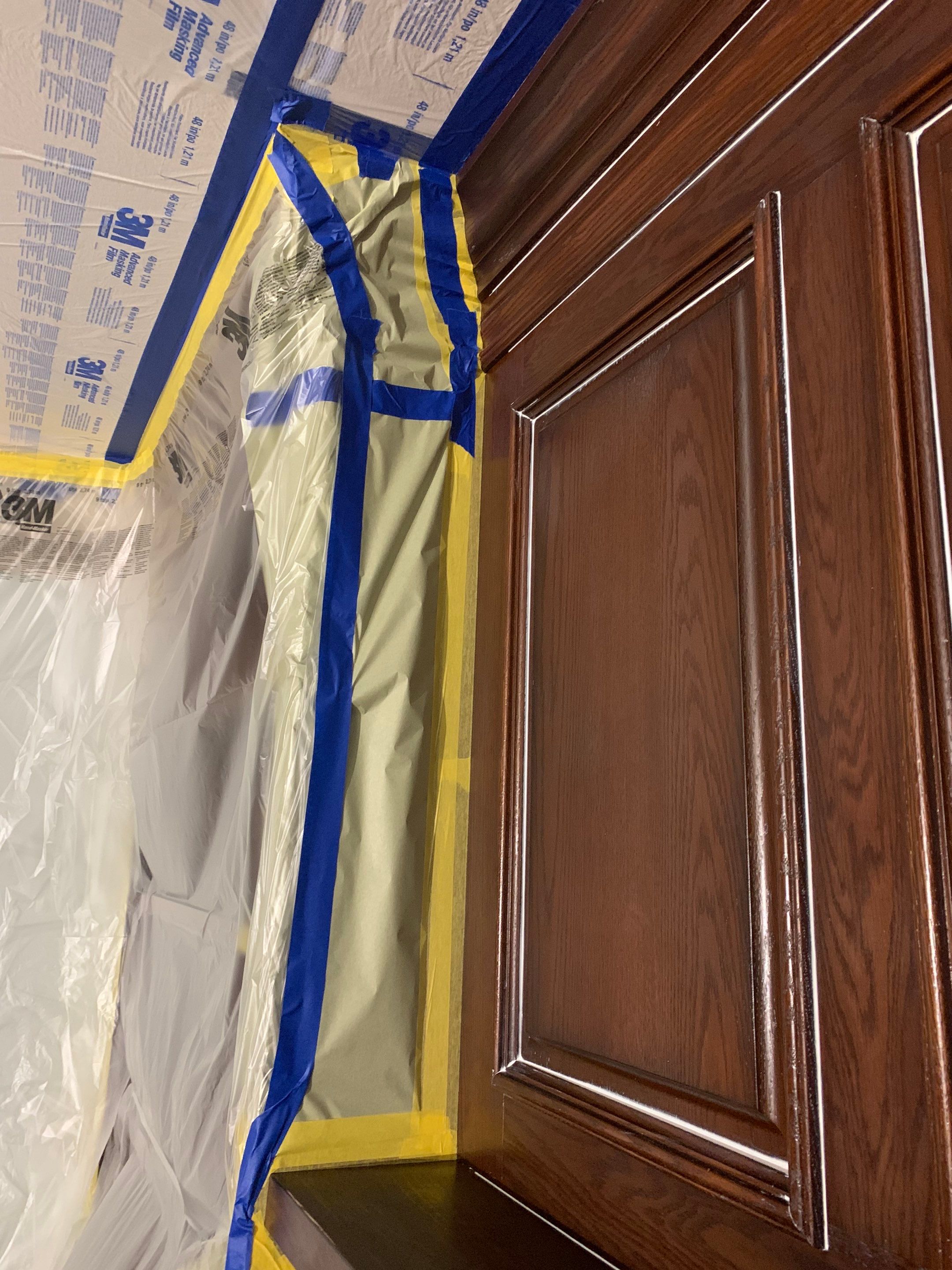 Fireplace/Mantle and Painting Stenciled Walls by Empire Painting Services, LLC