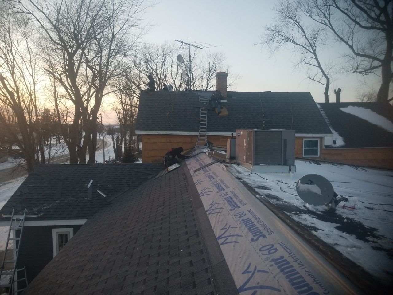 Restaurant Roof Replacement with Atlas Castlebrook Shingles in Pewter Grey by Gellings Roofing & Siding