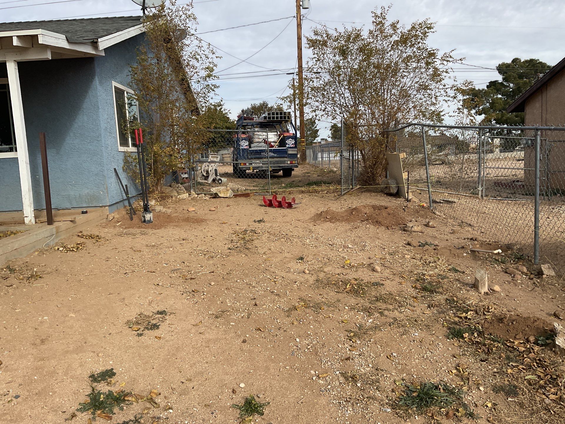 Fence Installation using vinyl and chain link  by Fence Guys Inc. 