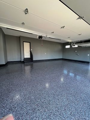 Garage painting and new floor