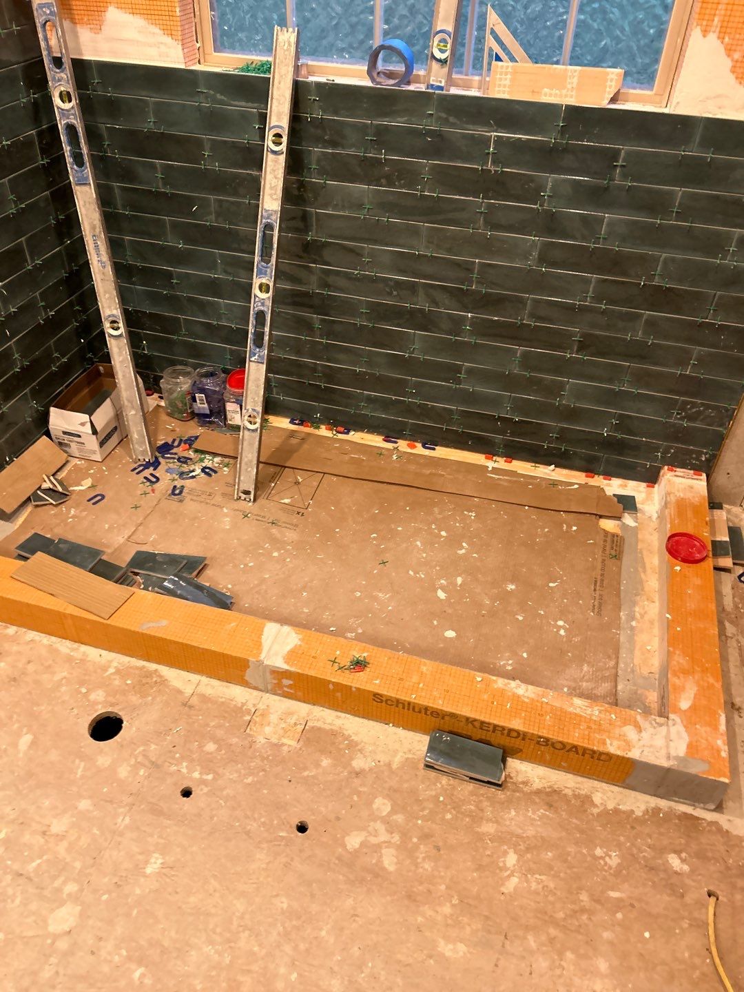 Tub to shower conversion  by Footprints Floors of Nashville