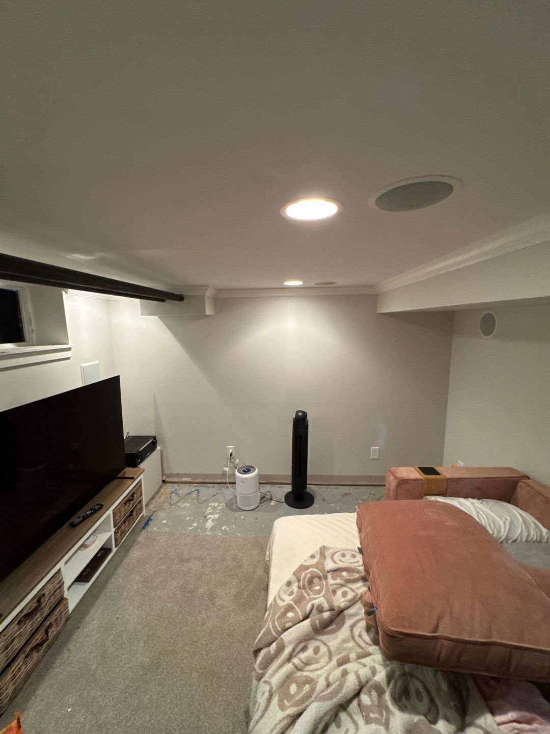 Interior Drain Tile in a Finished South Minneapolis Basement by Waterproofing Northeast