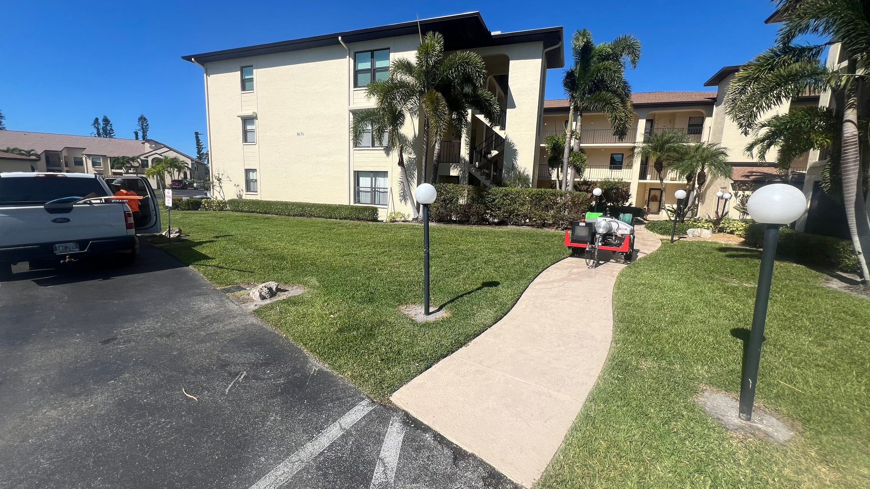 Condo Gutter System Jetting by APS Power & Water